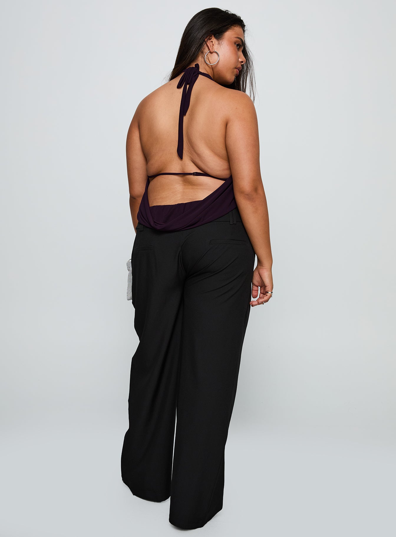 Two Lovers Low Rise Pants Black Curve - Image 4