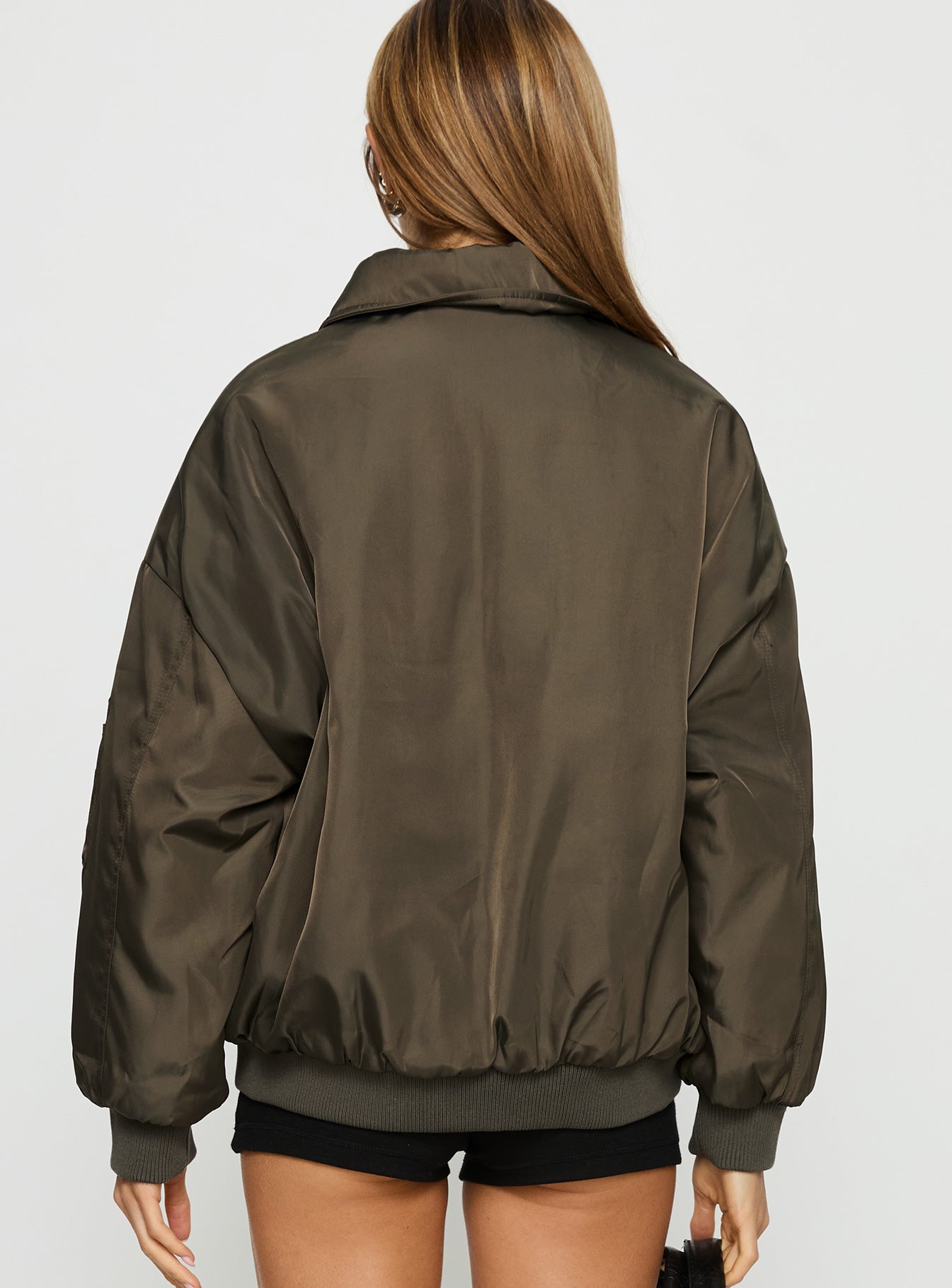 Say Less Bomber Jacket Khaki - Image 4