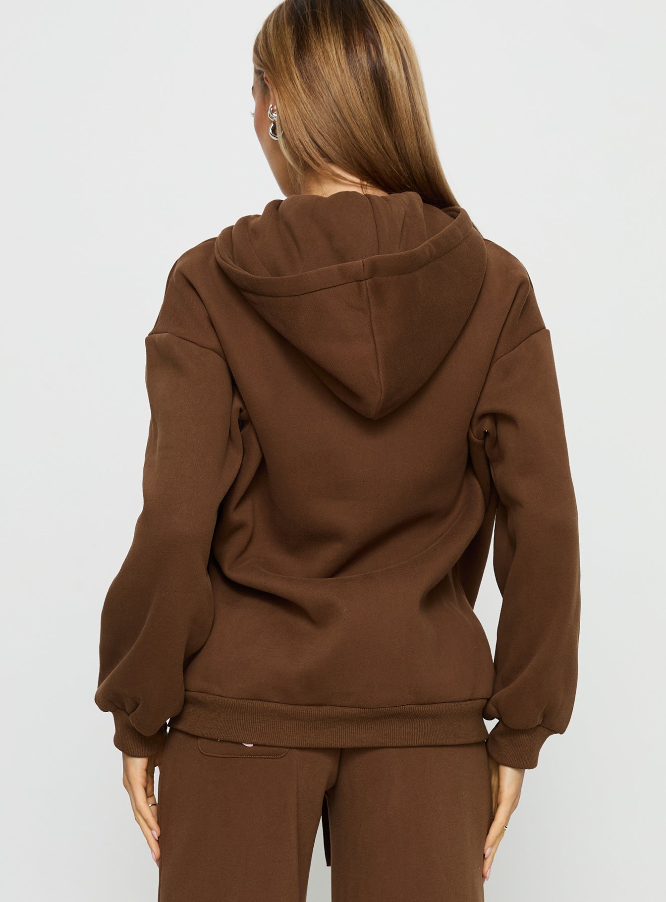 Princess Polly Stargirl Zip Through Jumper Brown - Image 5