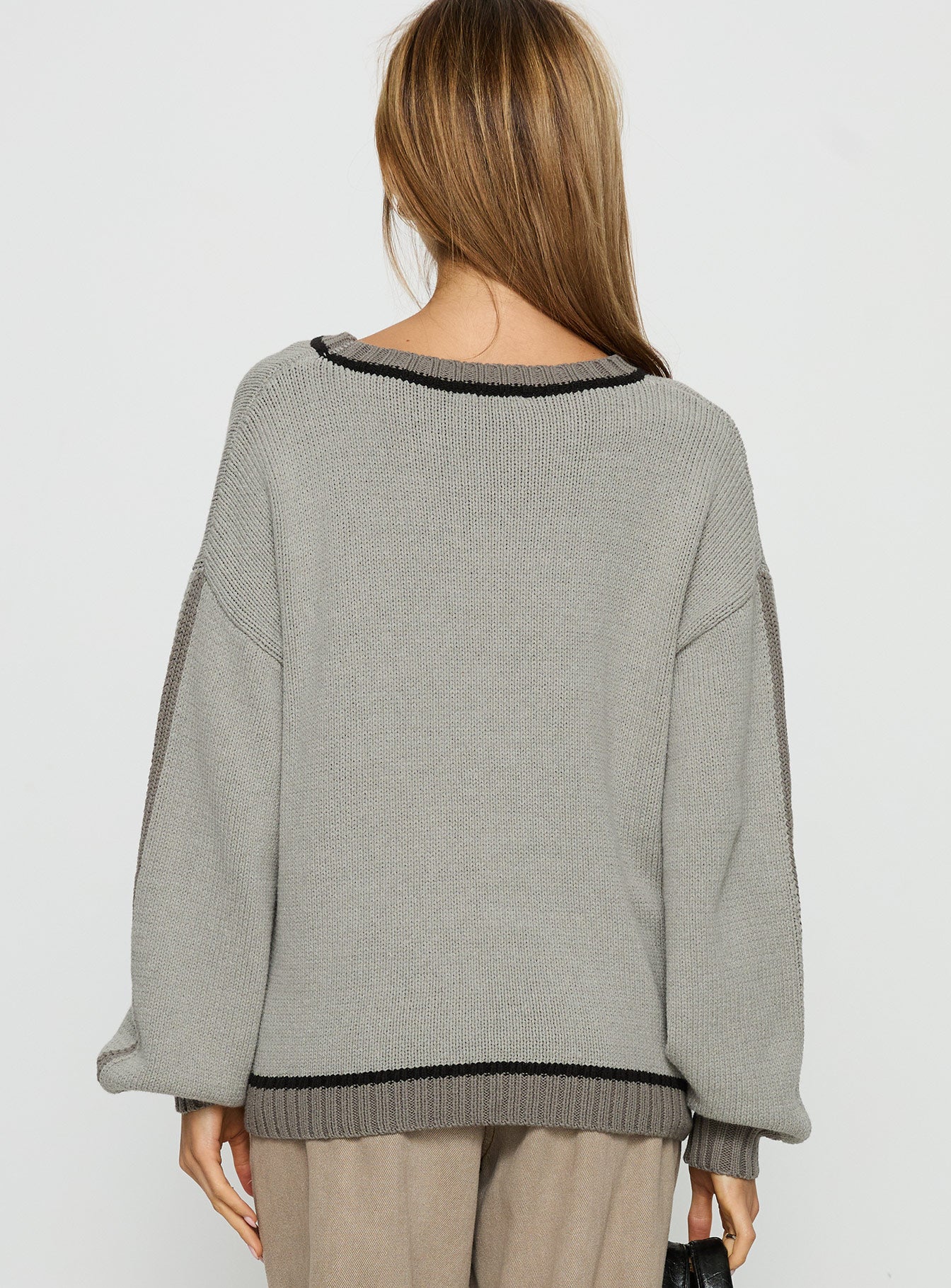 Star Track Graphic Jumper Grey - Image 5