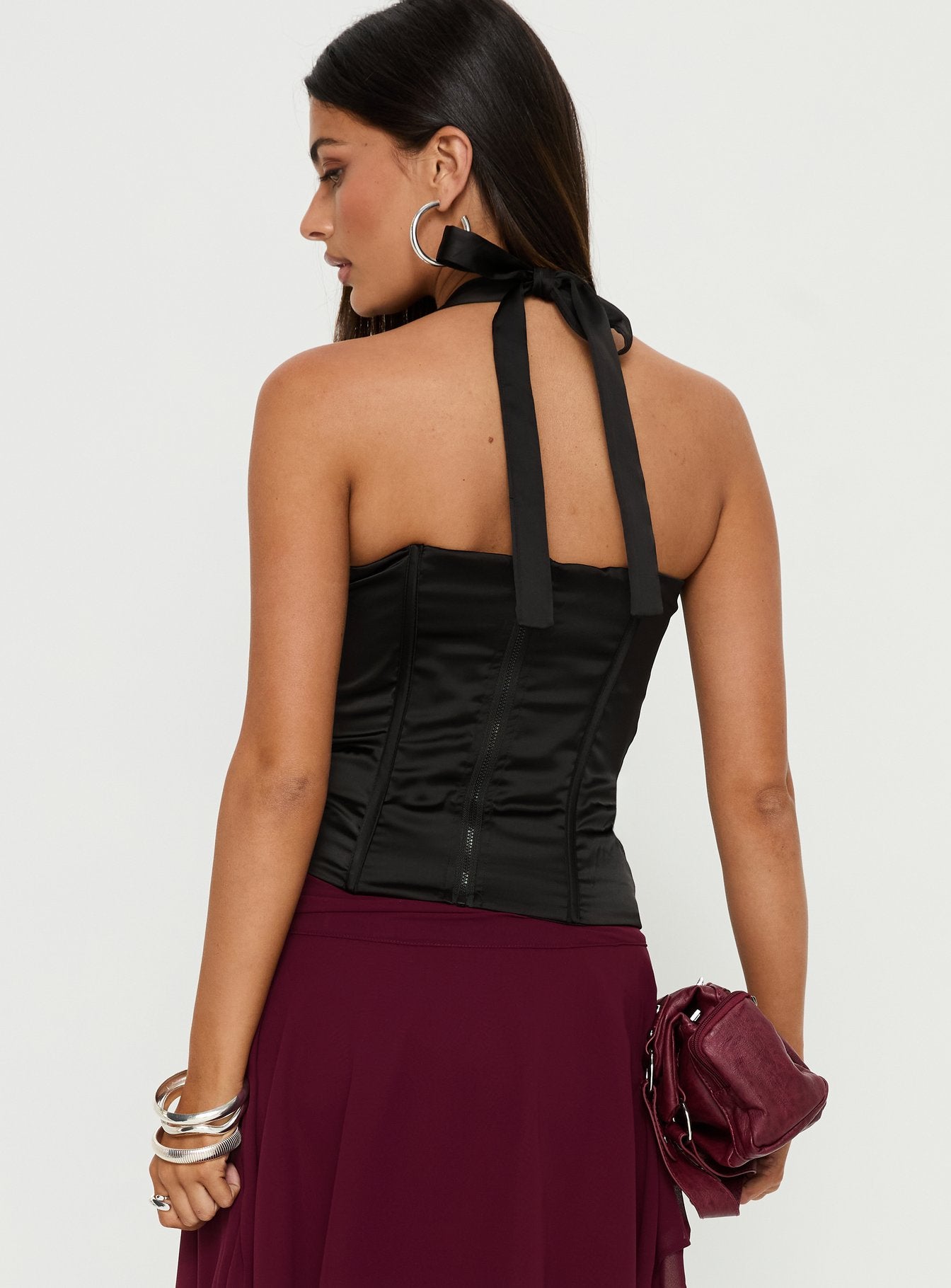 Raeshelle Halter Corset Top Black - Image 4