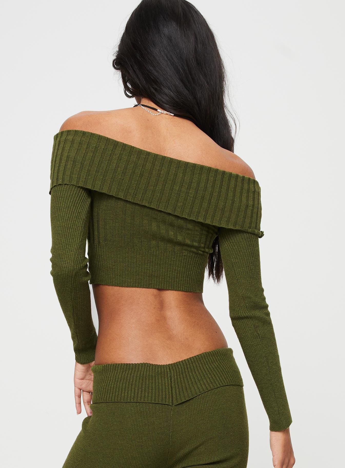 Tagula Off The Shoulder Top Green - Image 5