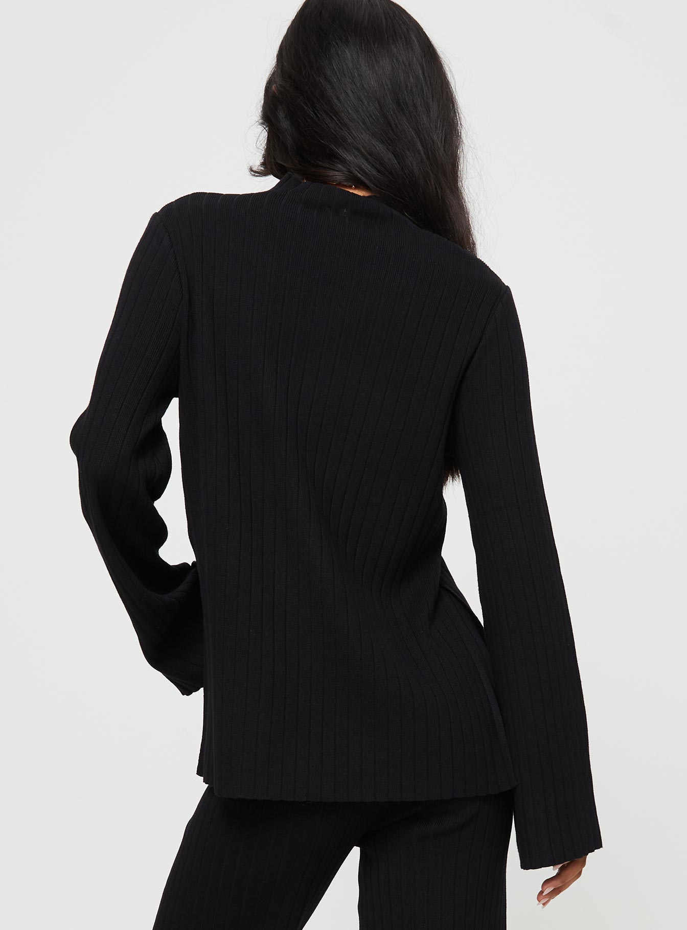Allen Ribbed Sweater Black - Image 7