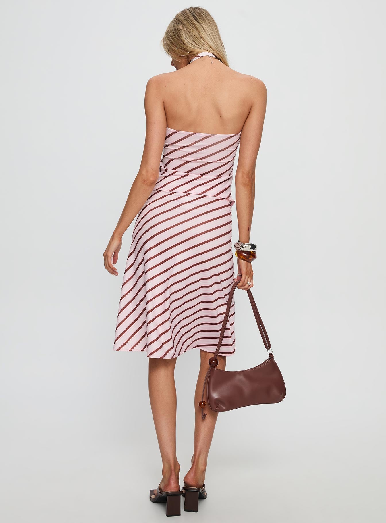 Esmeray Midi Skirt Pink Stripe - Image 5