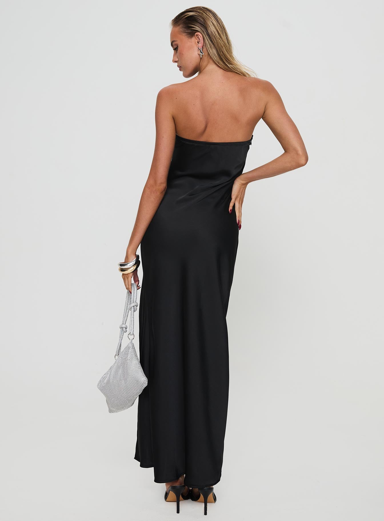 Marlisa Strapless Maxi Dress Black - Image 5