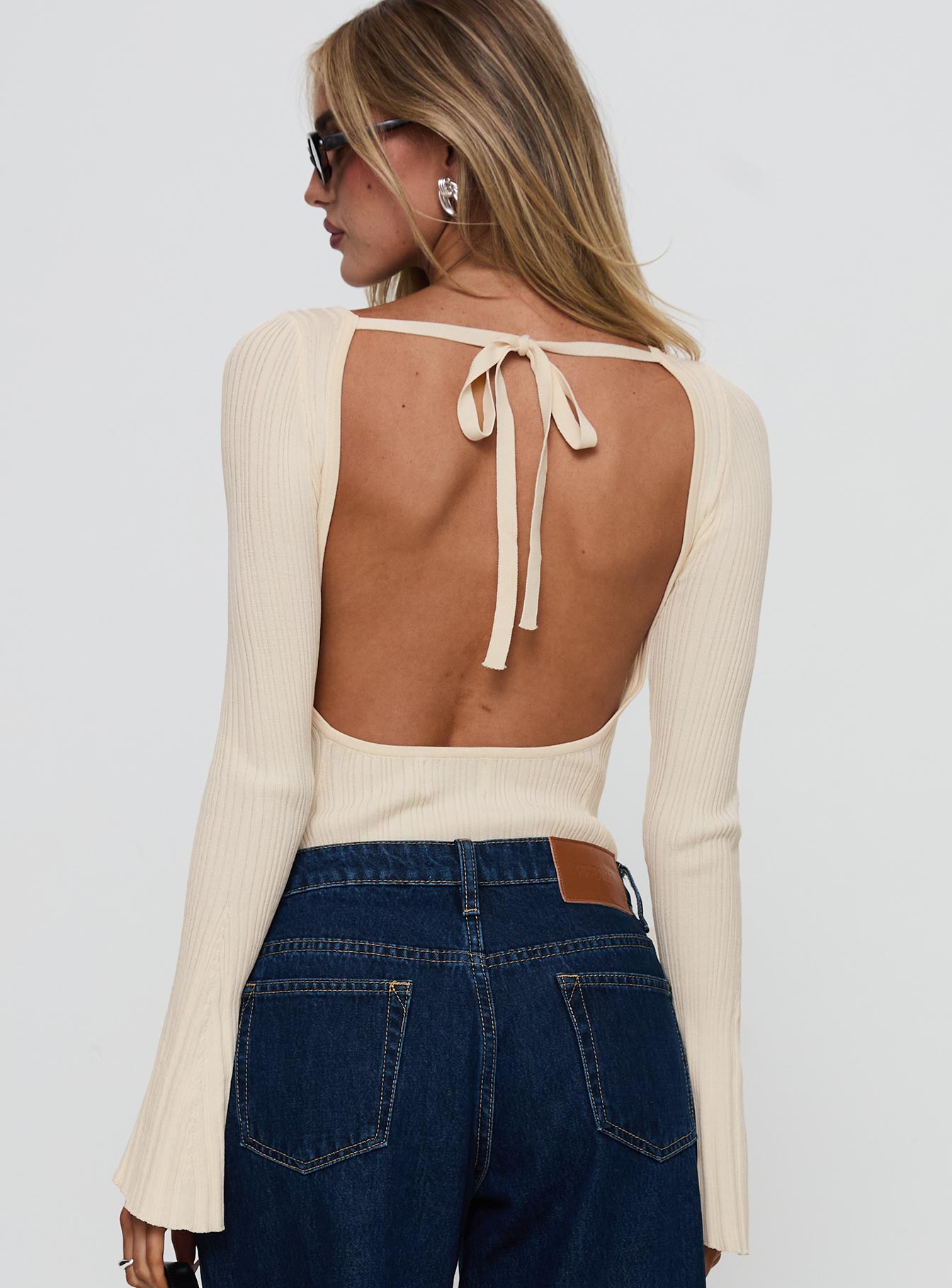 Mayok Long Sleeve Bodysuit Beige - Image 5