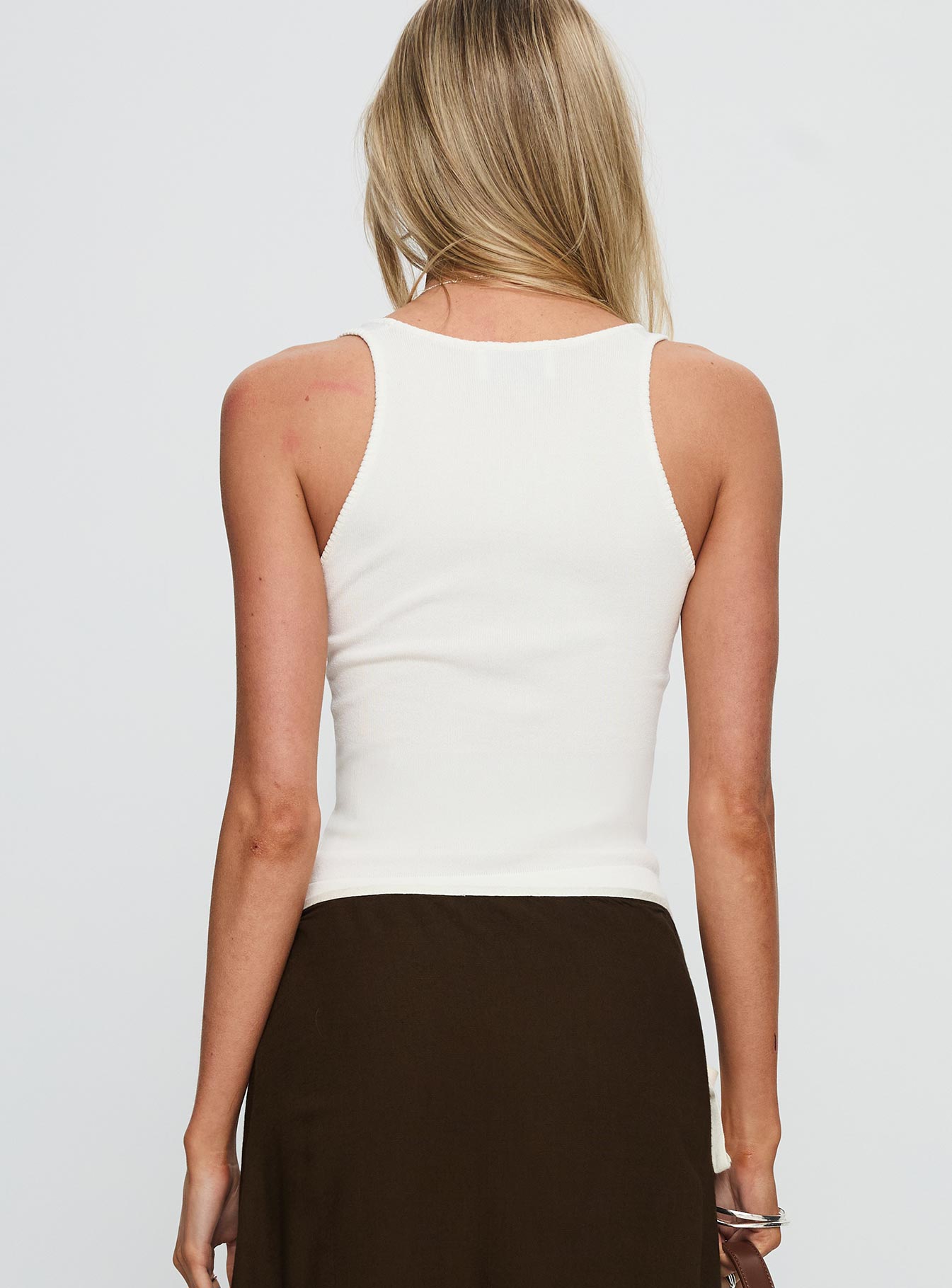 Nani Scoop Knit Tank White - Image 5