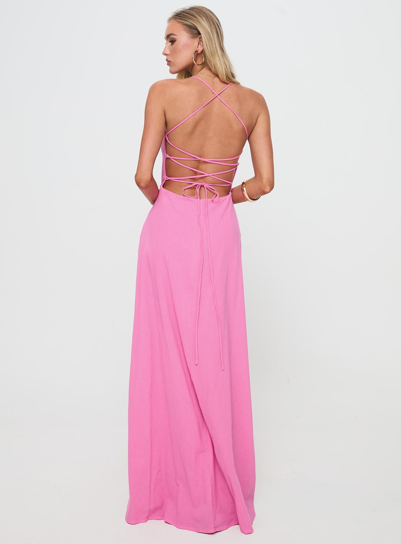 Clea Maxi Dress Pink - Image 4