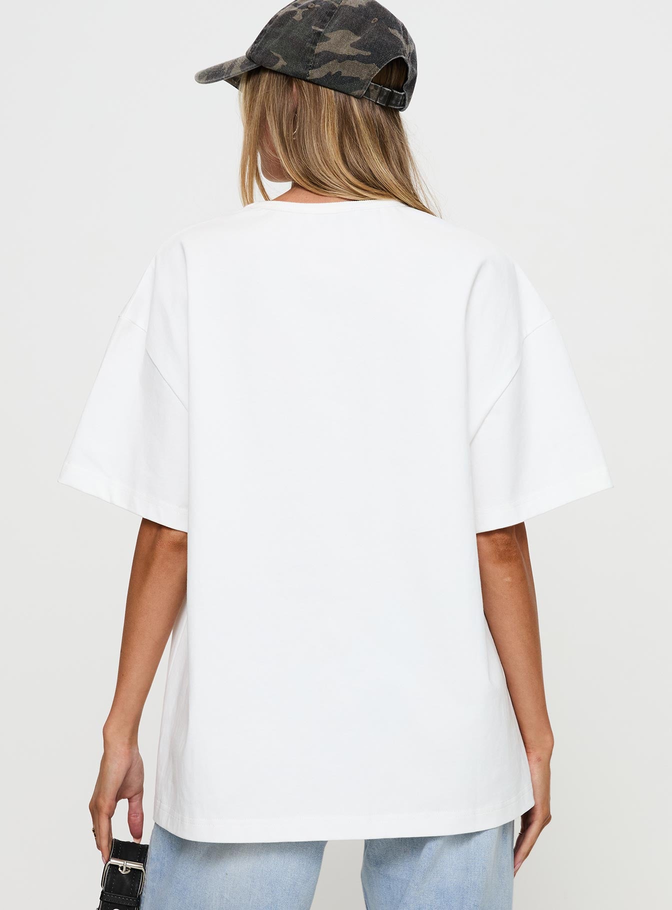 Power Play Active Oversized Tee White - Image 5
