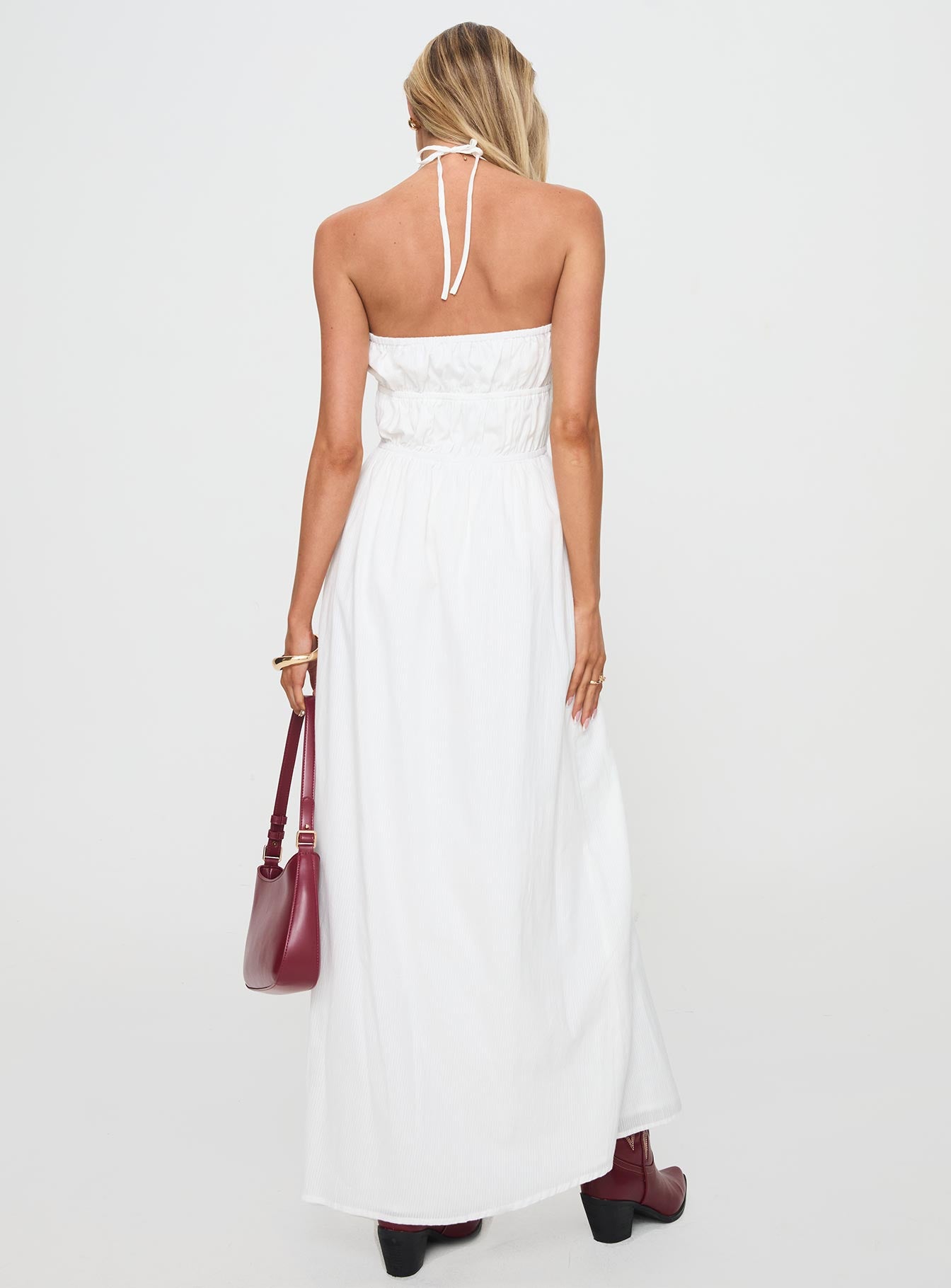Dalston Maxi Dress White - Image 5