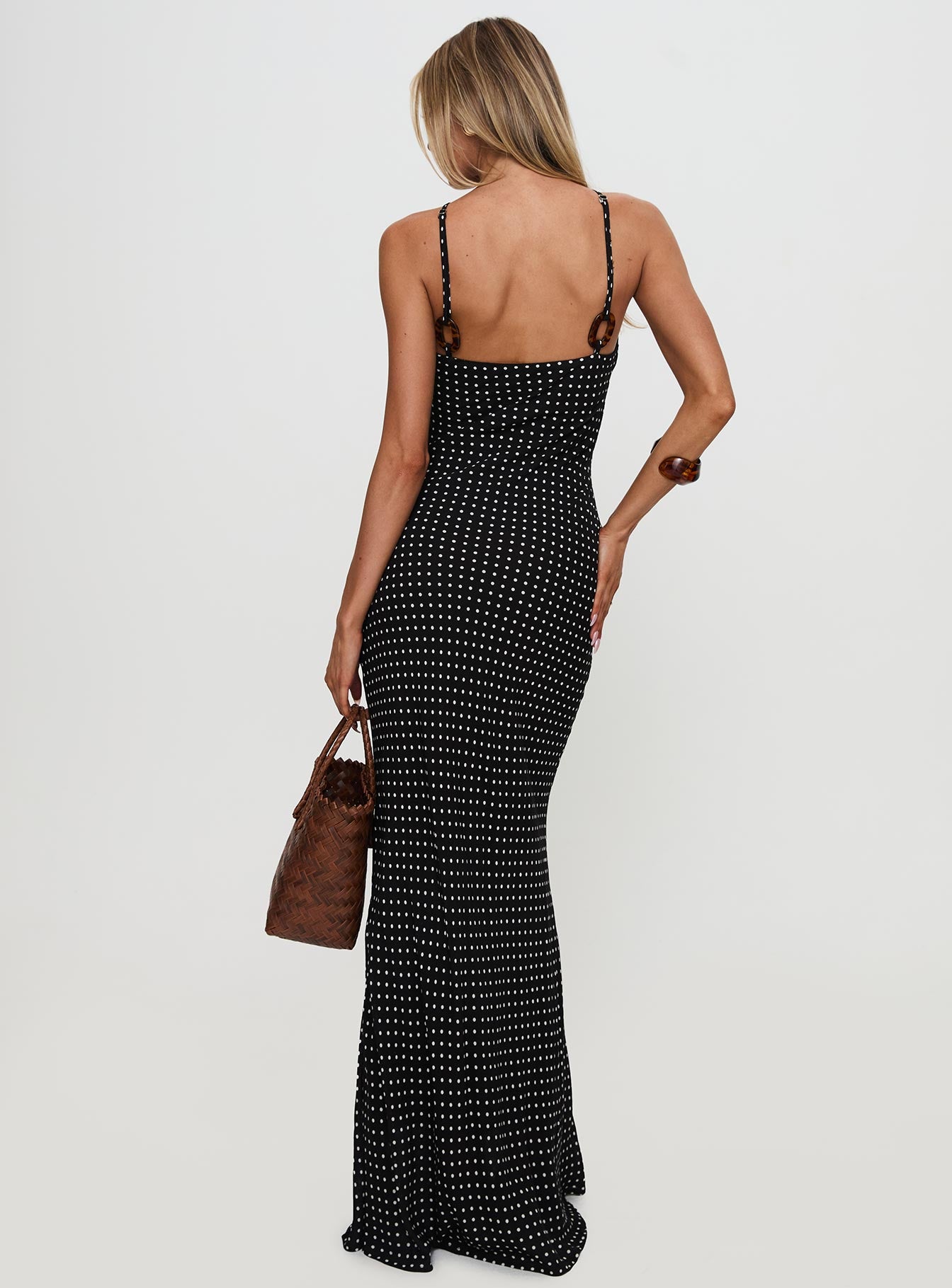 Evyn Halter Maxi Dress Polka Dot - Image 4