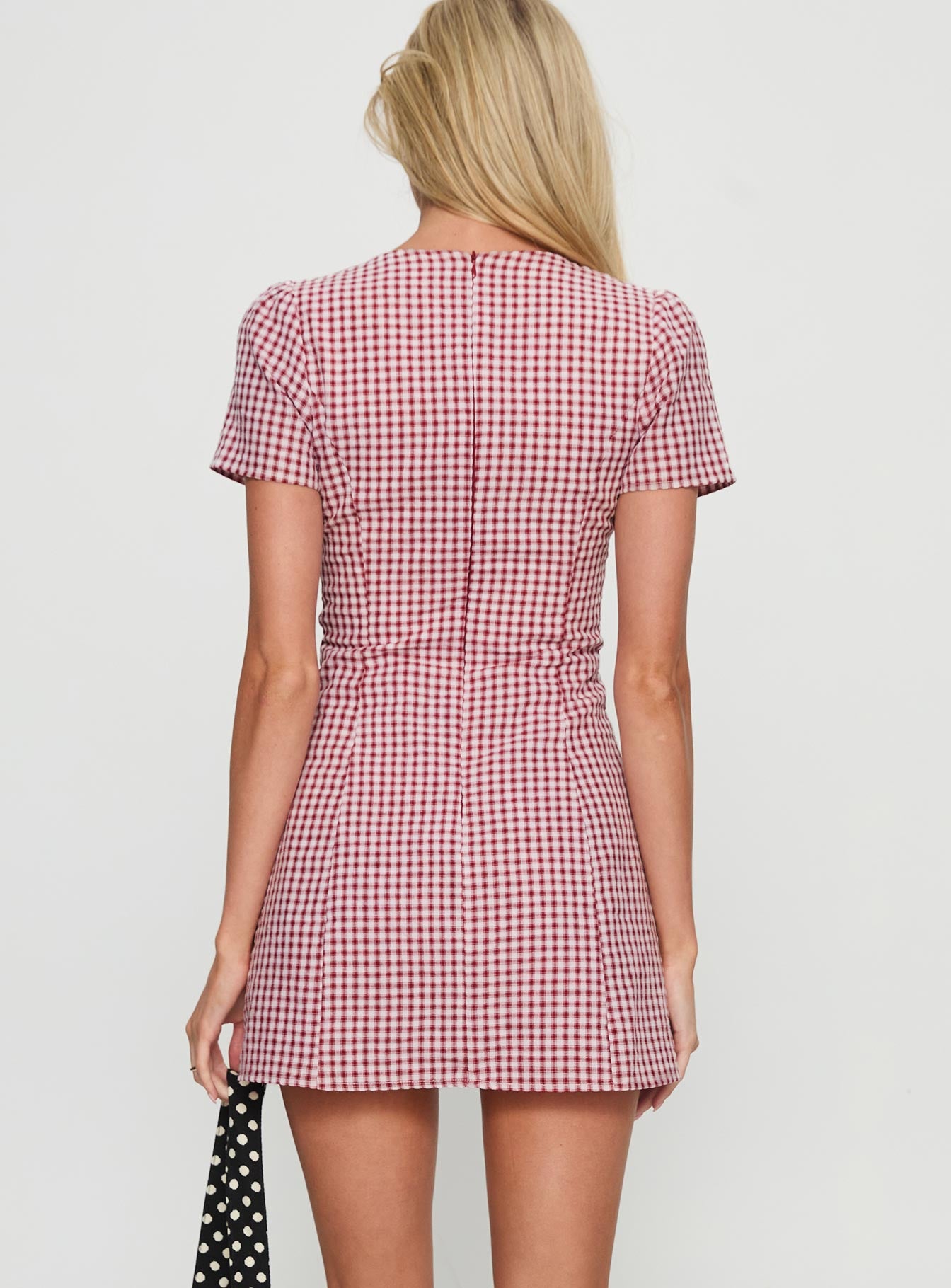 Loveliness Playsuit Red Check - Image 5