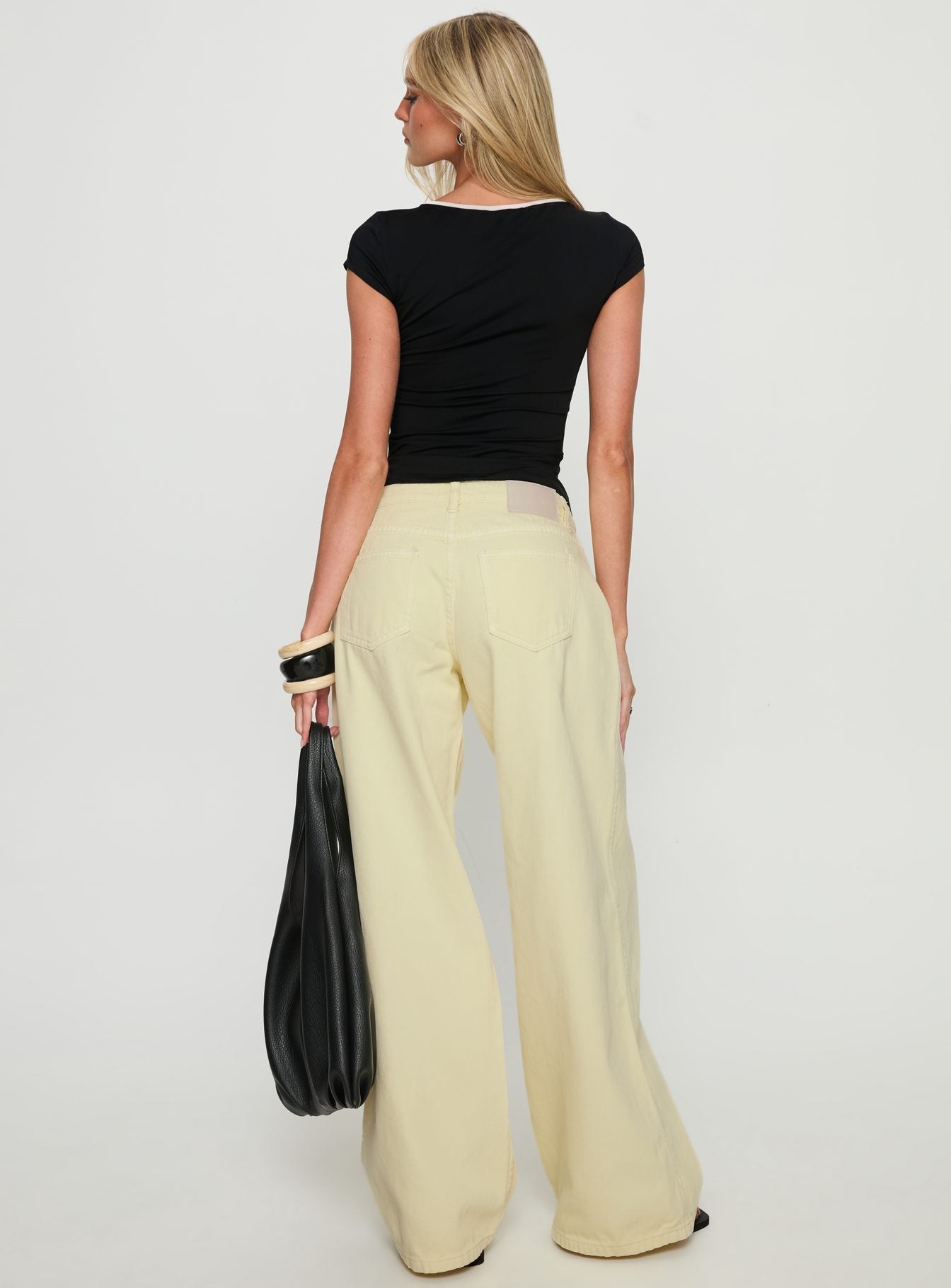 Ramos Low Rise Wide Leg Jeans Butter Lemon - Image 5