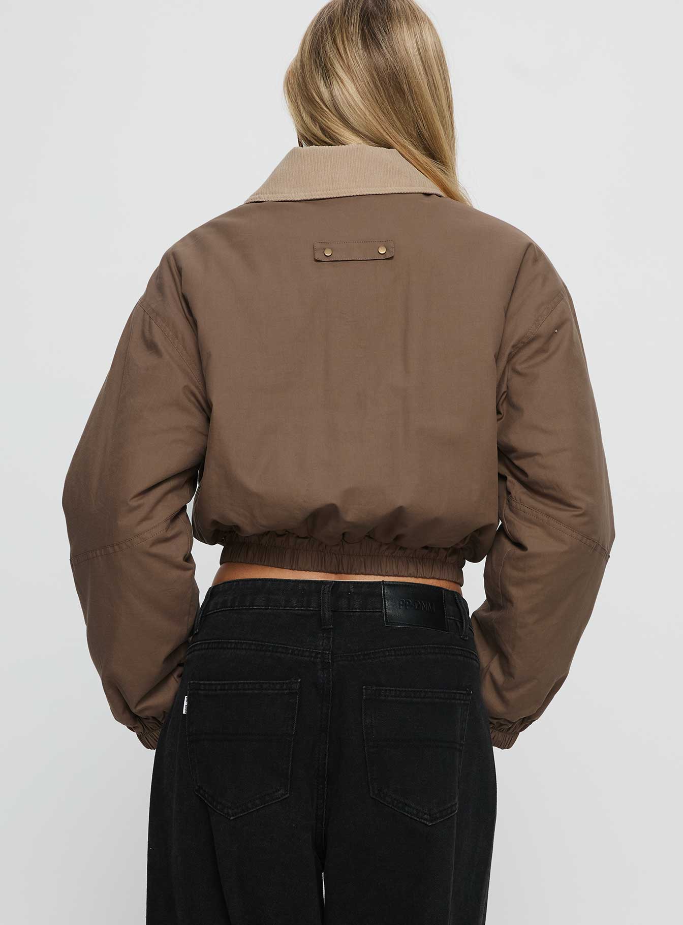 Fateful Collared Jacket Brown - Image 5