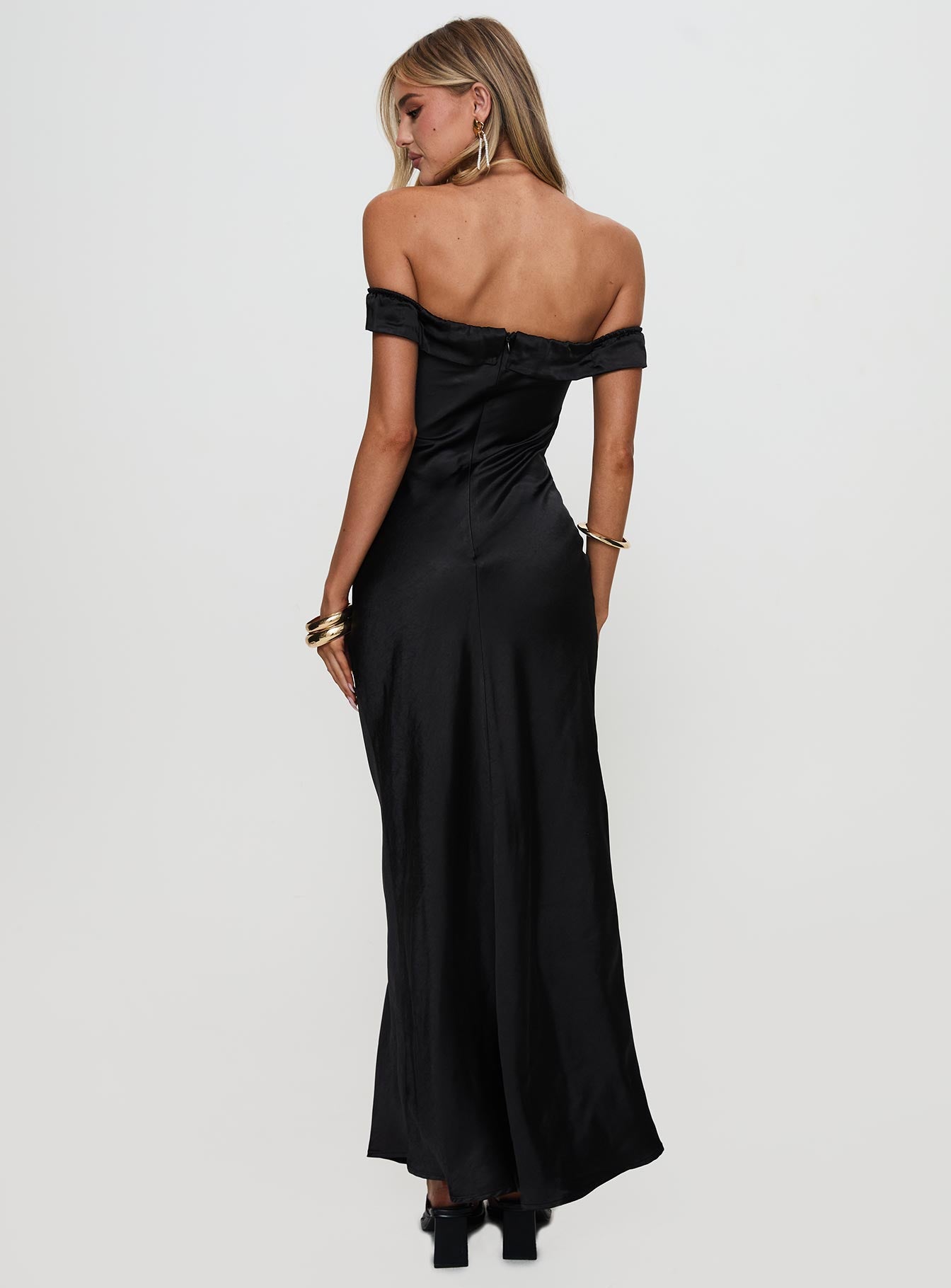 Rava Off The Shoulder Maxi Dress Black - Image 4