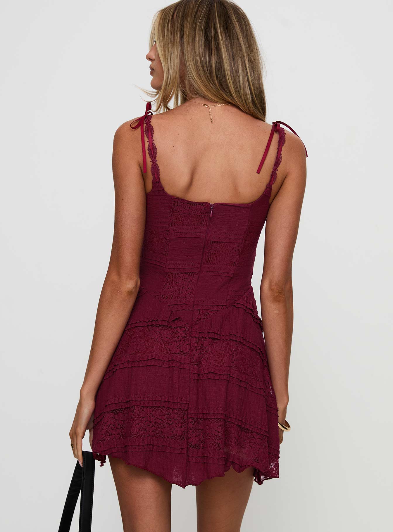 Dwyer Mini Dress Burgundy - Image 5