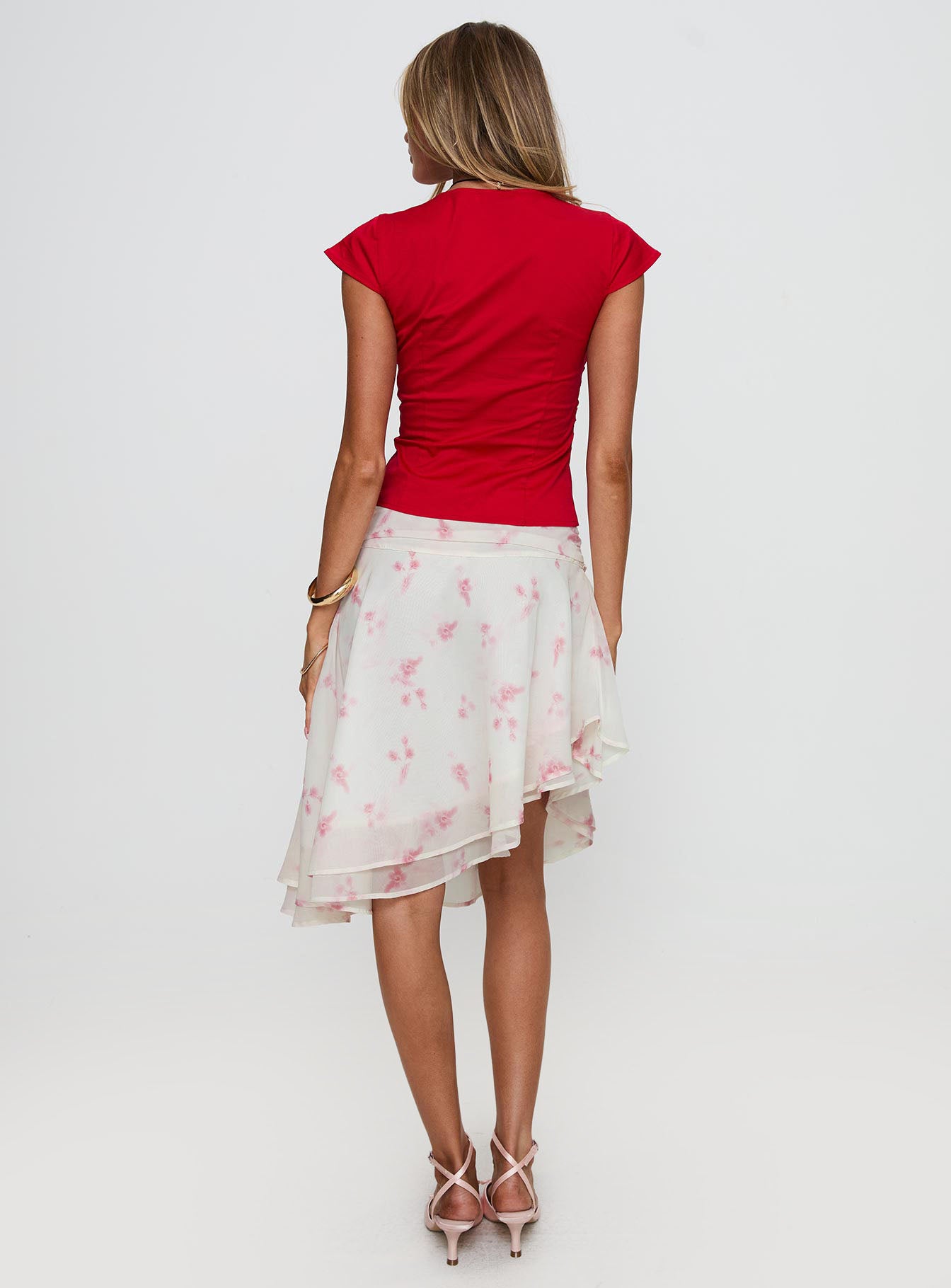 Charisse Asymmetrical Midi Skirt Floral - Image 5