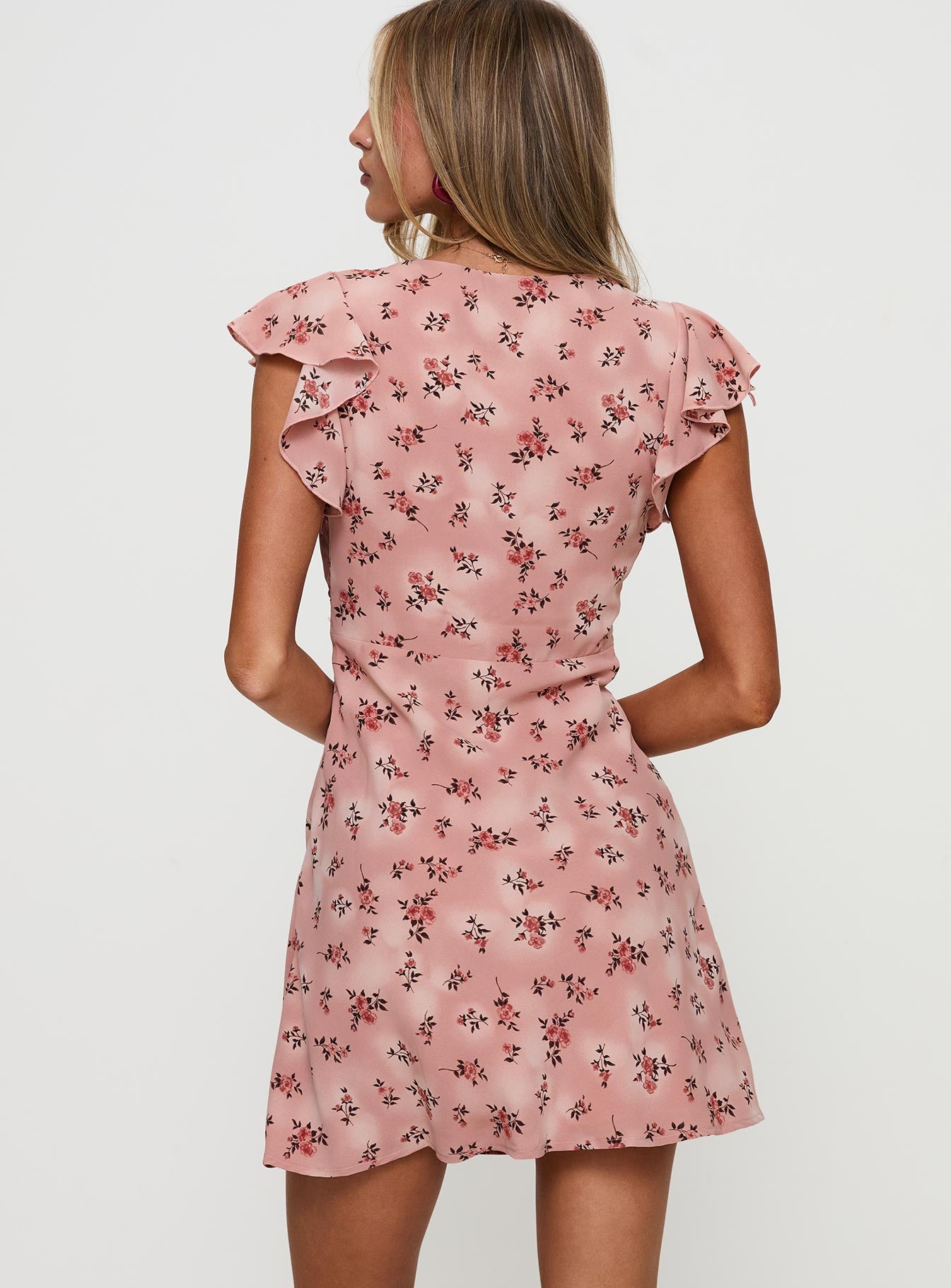 Aurianna Mini Dress Pink Floral - Image 4