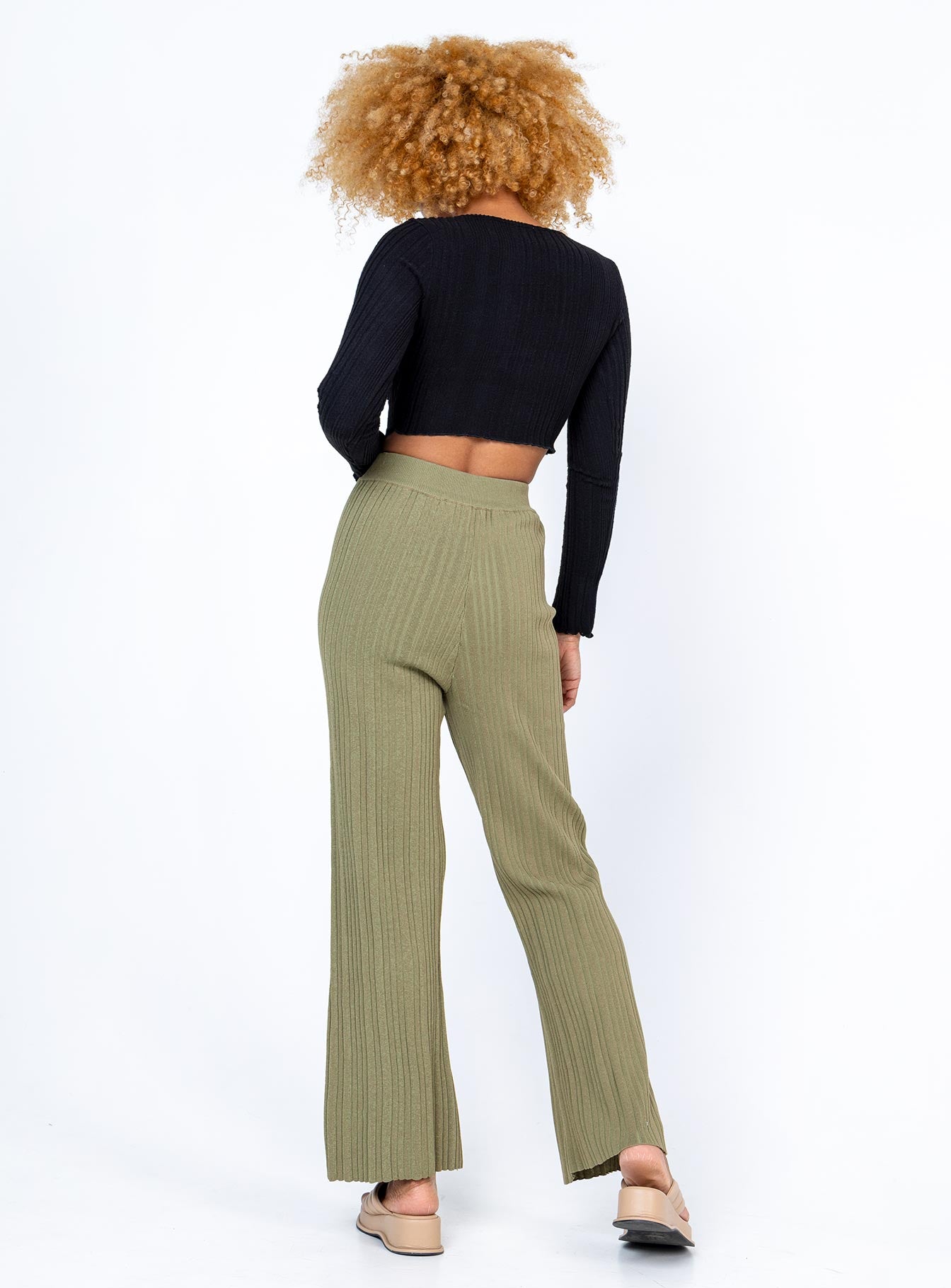 Reah Knit Pants Green - Image 4