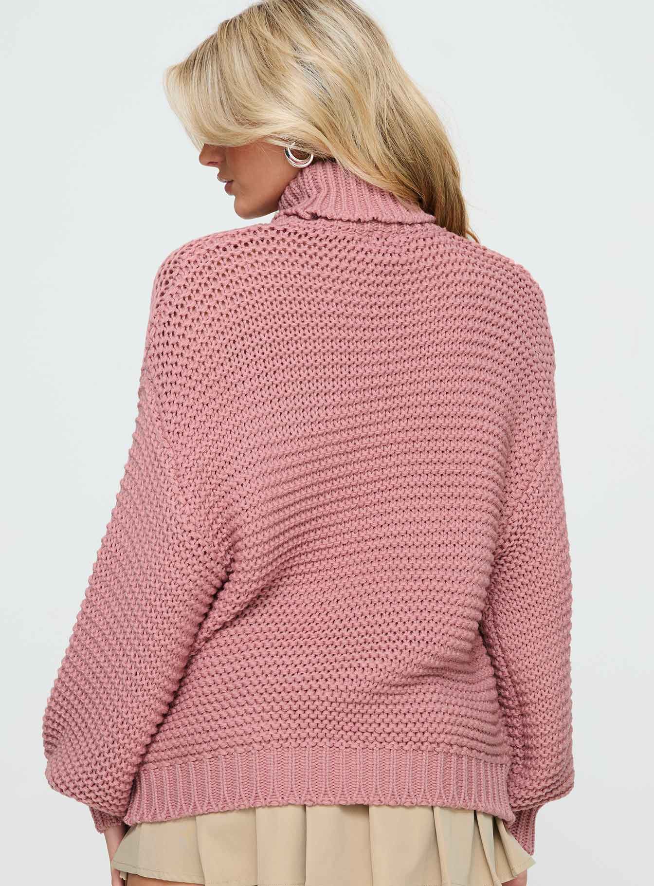 Hayworth Turtle Neck Sweater Pink - Image 4