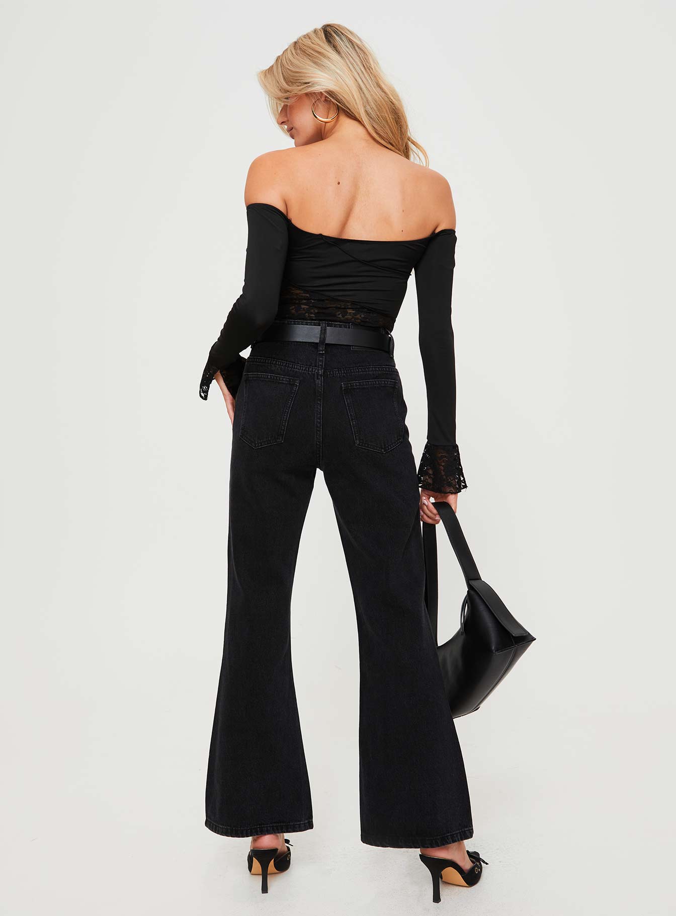 Cabarita Lounge Denim Jeans Washed Black - Image 4