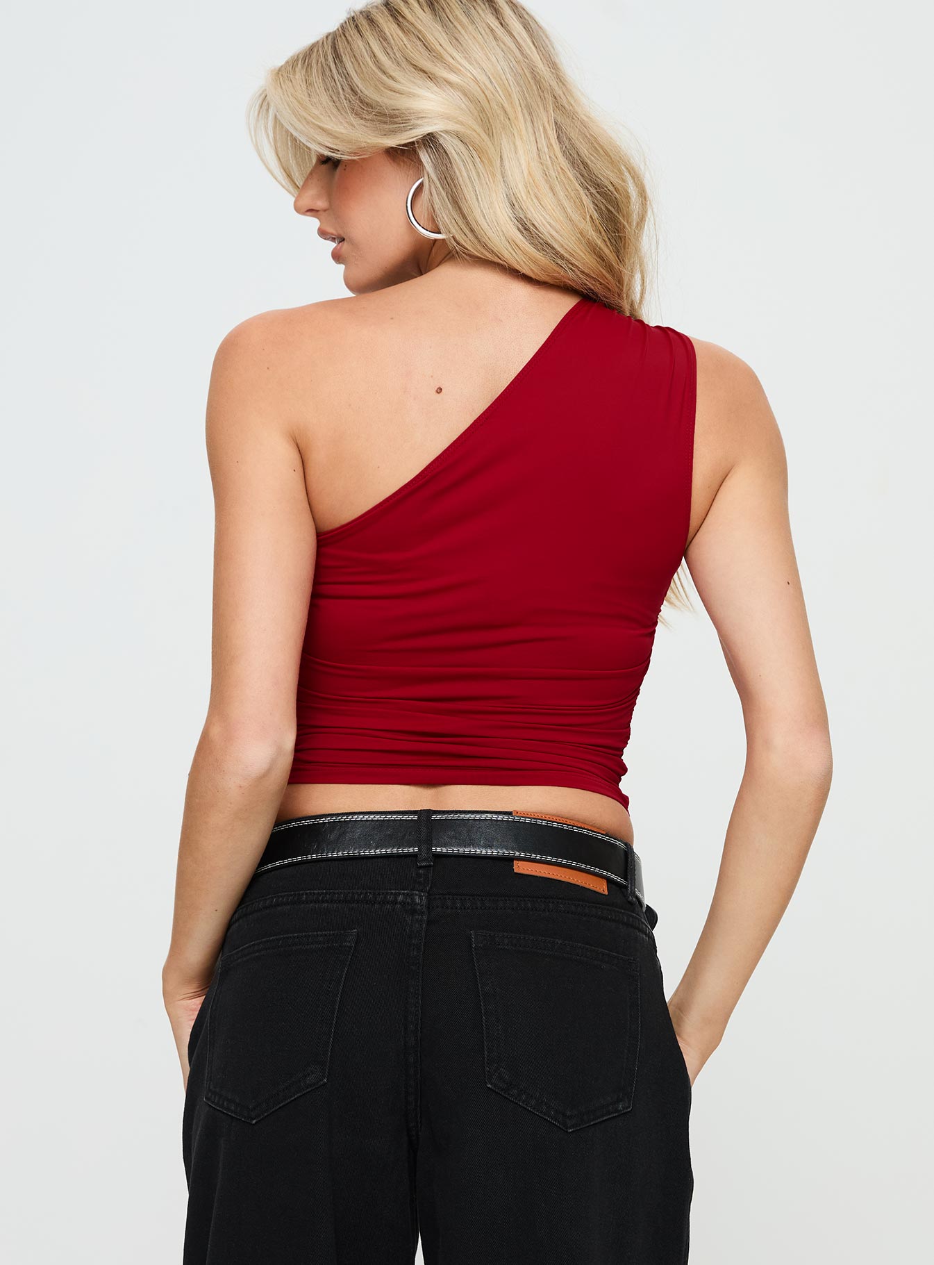 Annem One Shoulder Top Red - Image 5