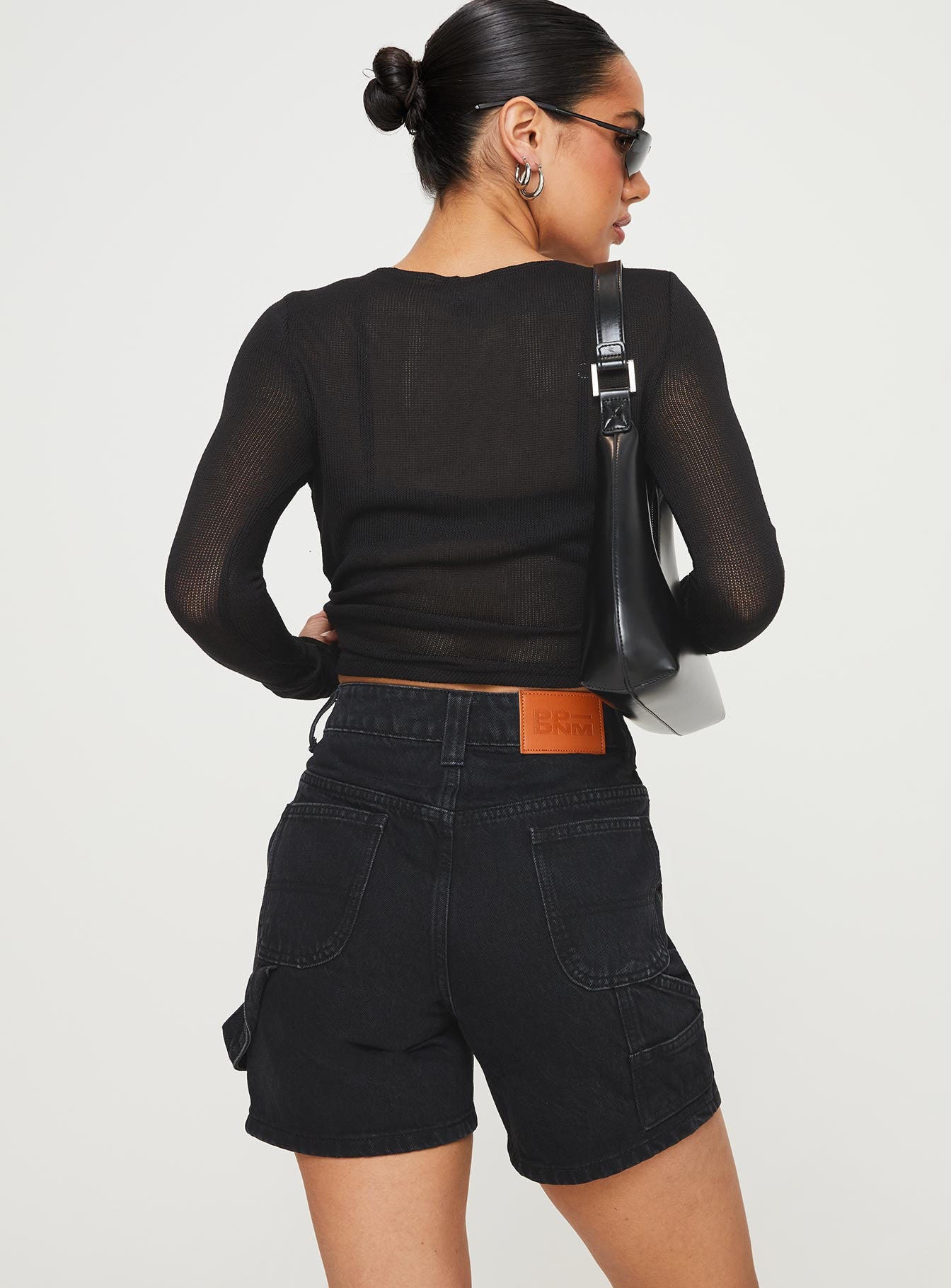 Lou Carpenter Denim Shorts Black - Image 5