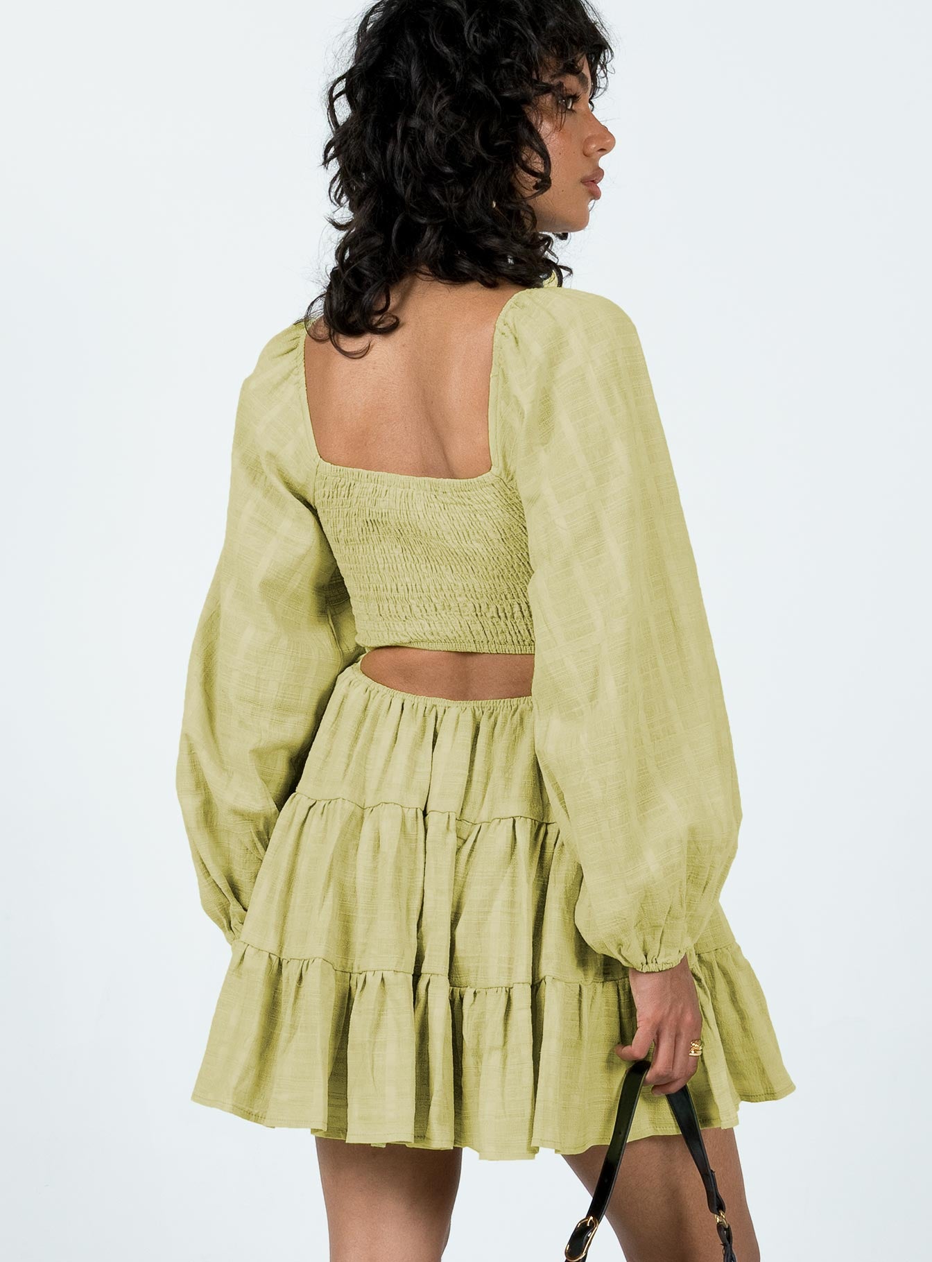 Campbell Mini Dress Sage - Image 4