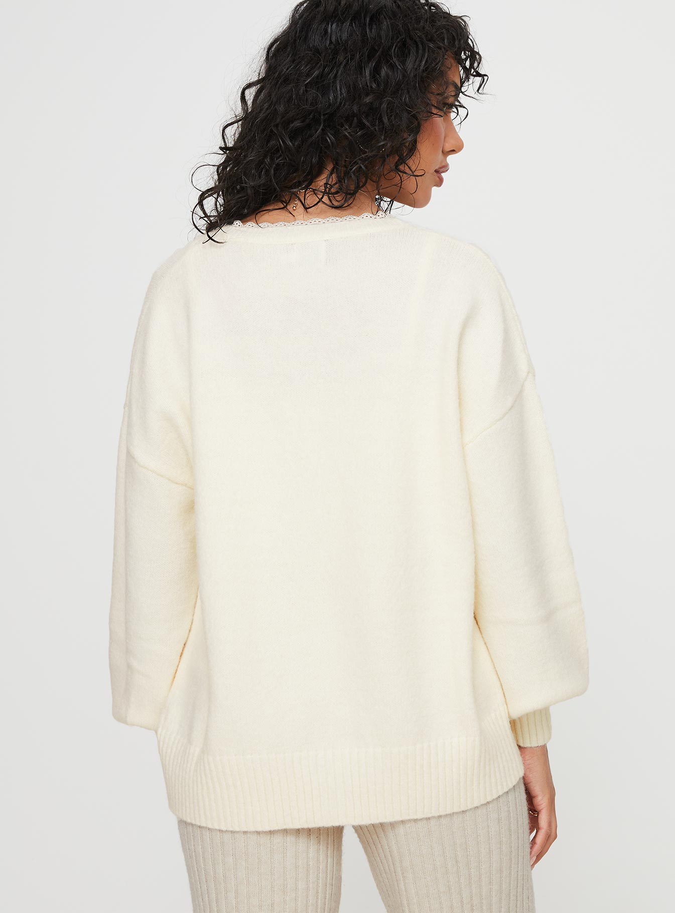 Oakleigh Cardigan Cream - Image 5