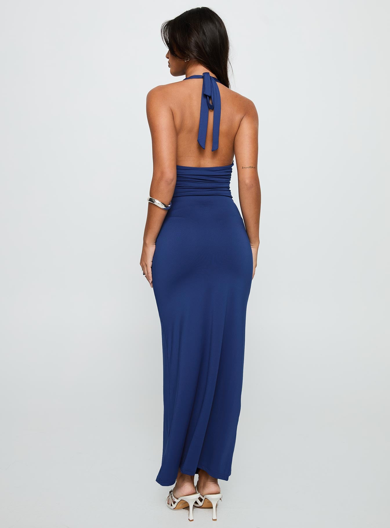 Labour Of Love Halter Maxi Dress Cobalt - Image 5