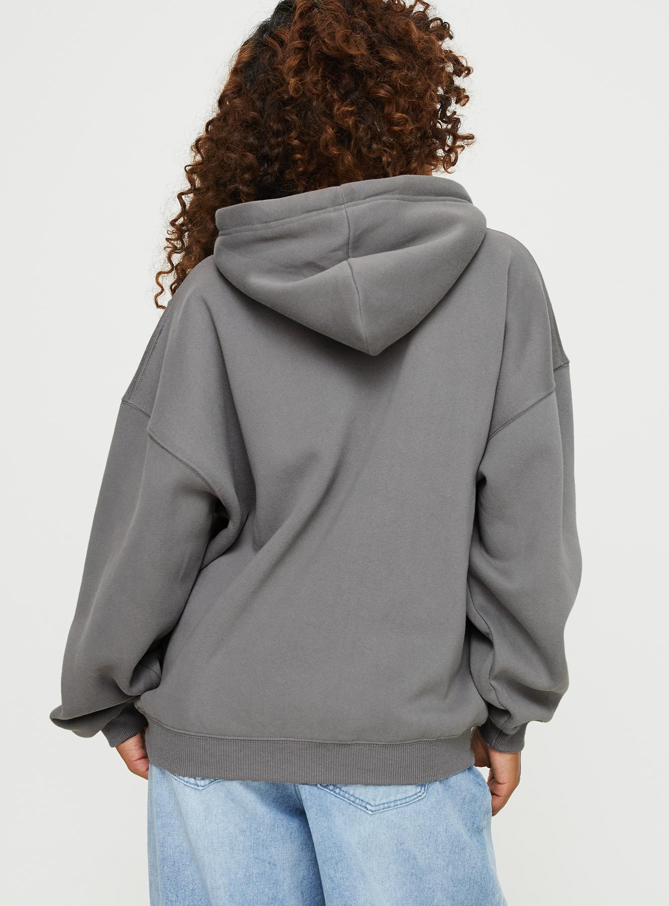 Intuition Hooded Sweatshirt Bubble Text Charcoal - Image 7