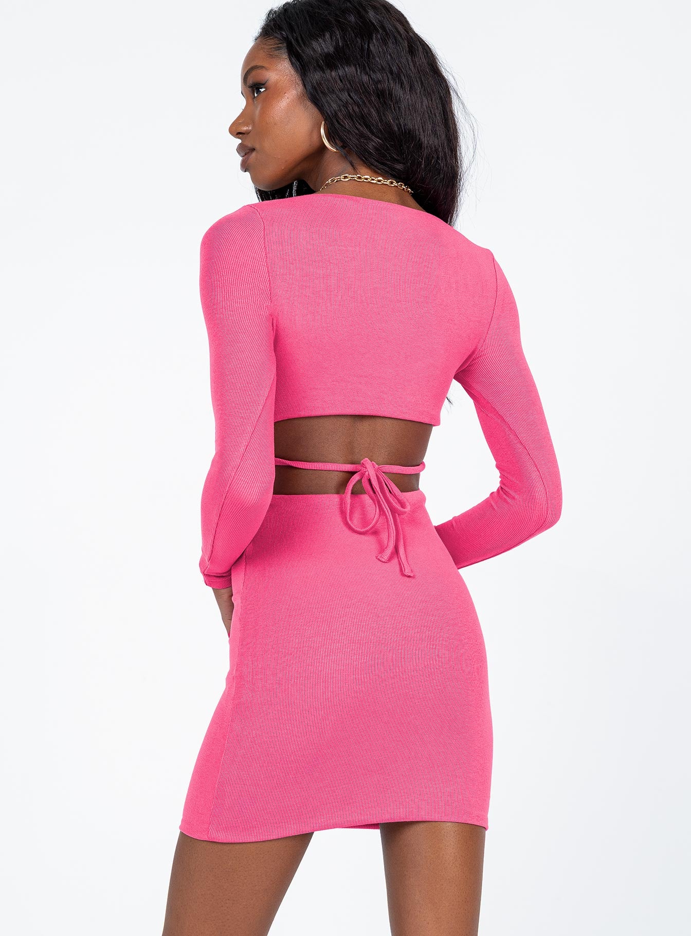 Nolan Mini Dress Pink - Image 5