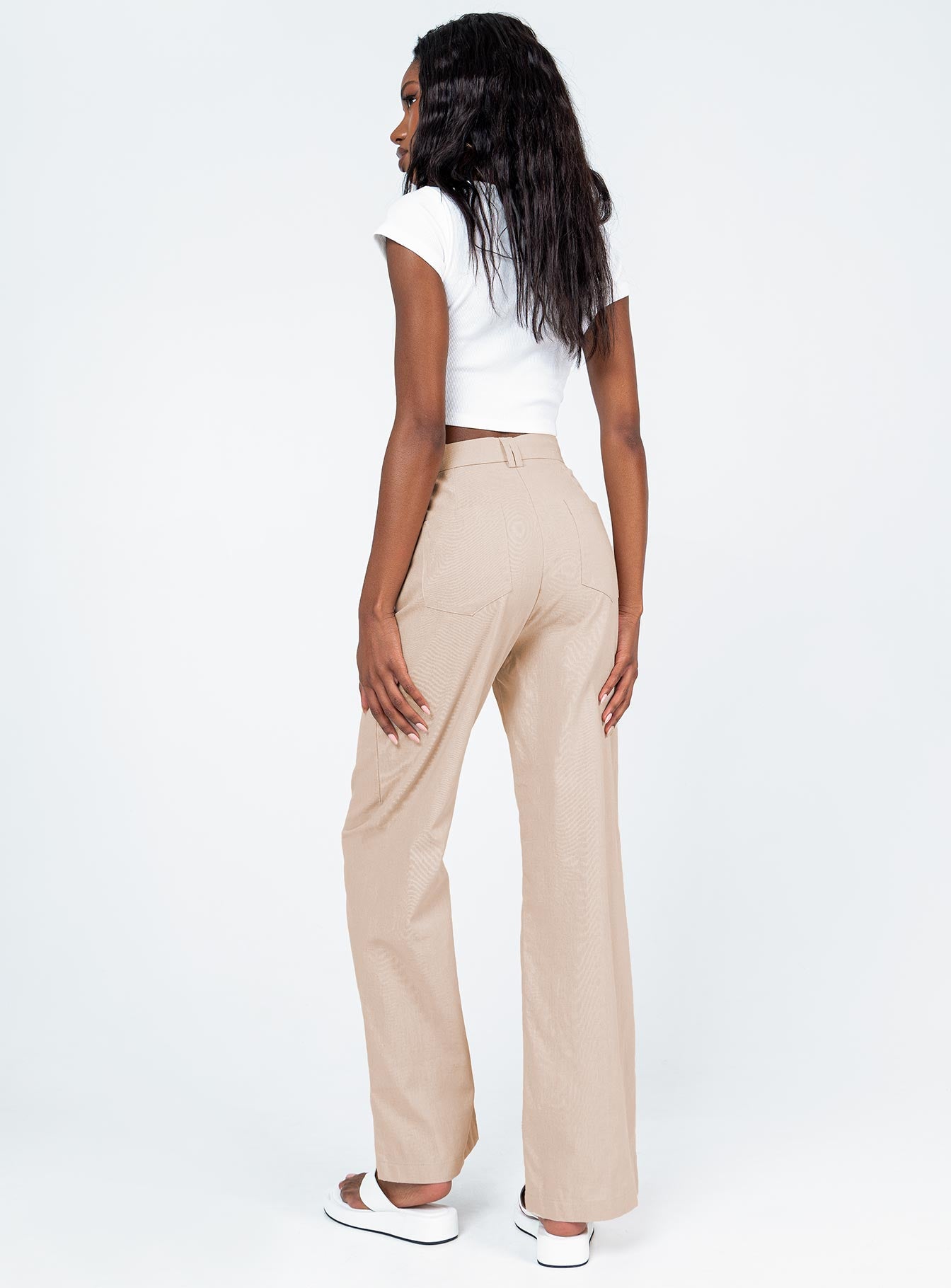 Lelo Linen Pants Beige - Image 4