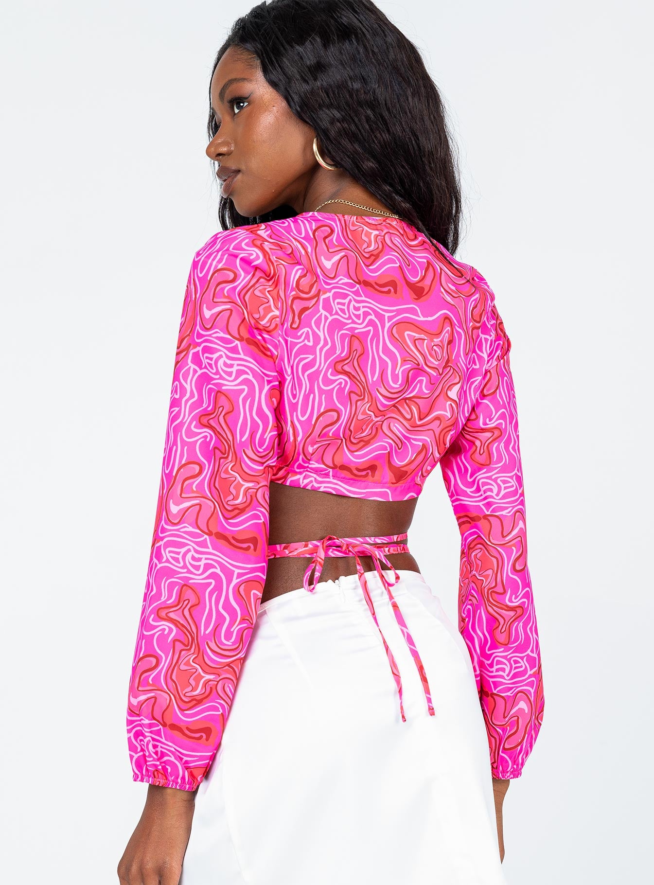 Marlen Long Sleeve Top Pink - Image 5
