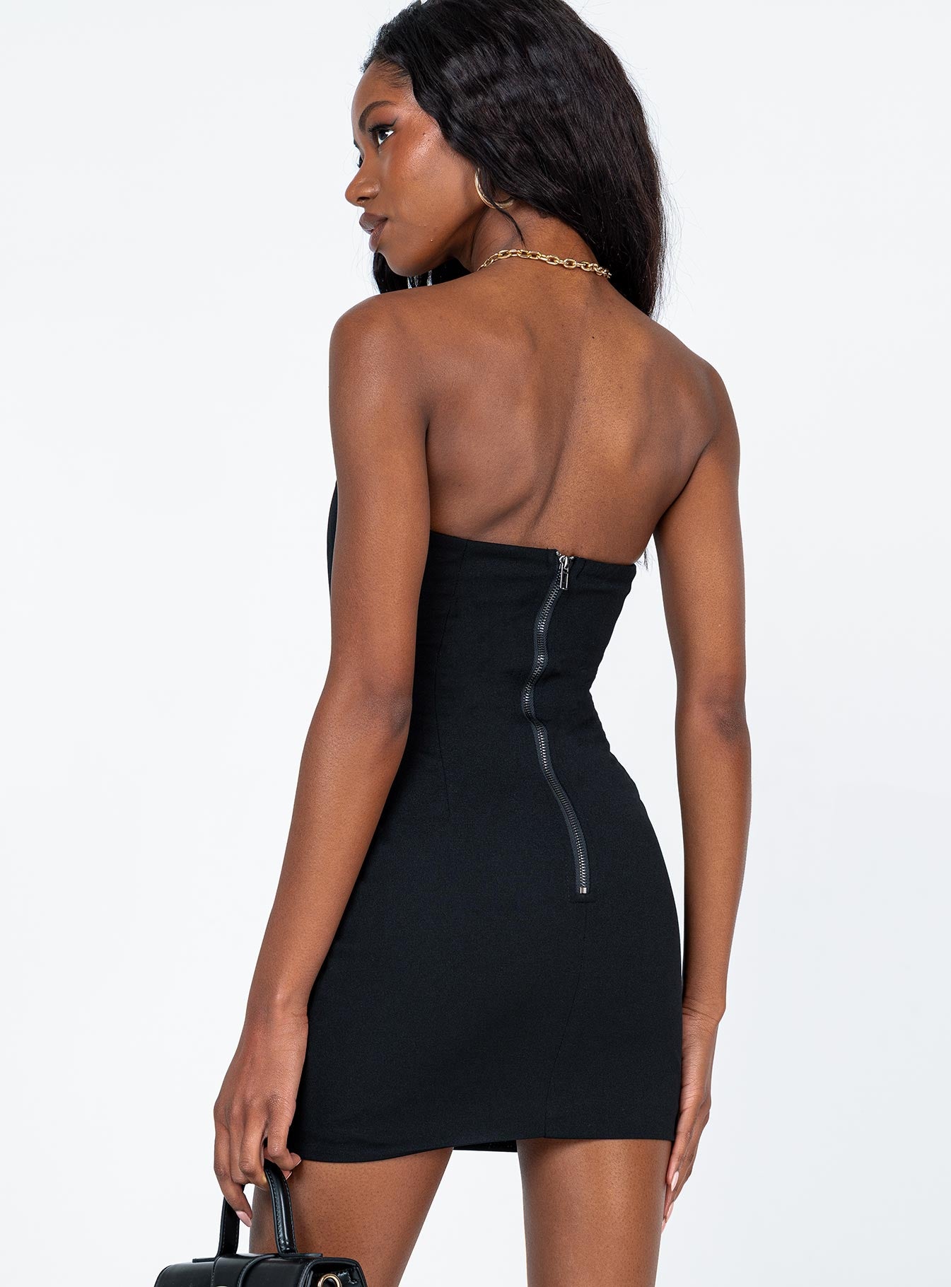 Octavia Mini Dress Black - Image 5