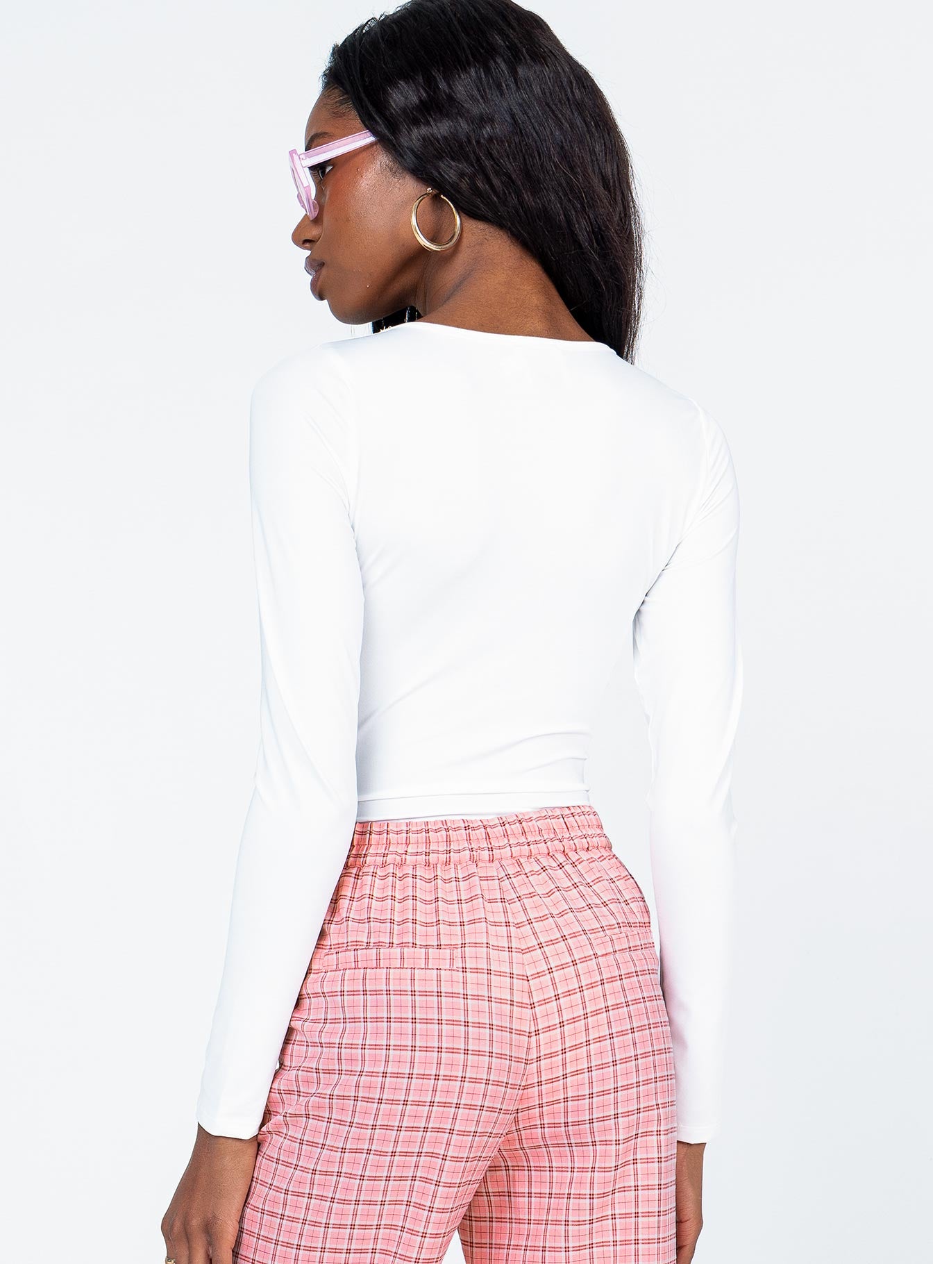 Tori Long Sleeve Bodysuit White - Image 5