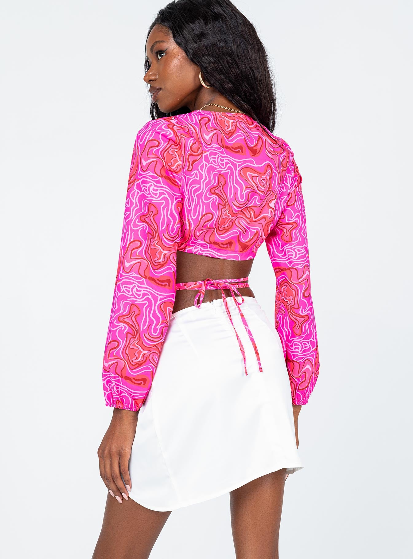 Nahla Knot Mini Skirt White - Image 5