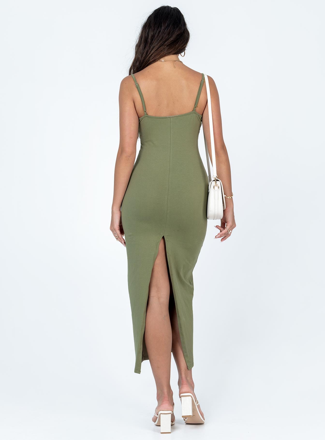 Jesy Maxi Dress Khaki - Image 4