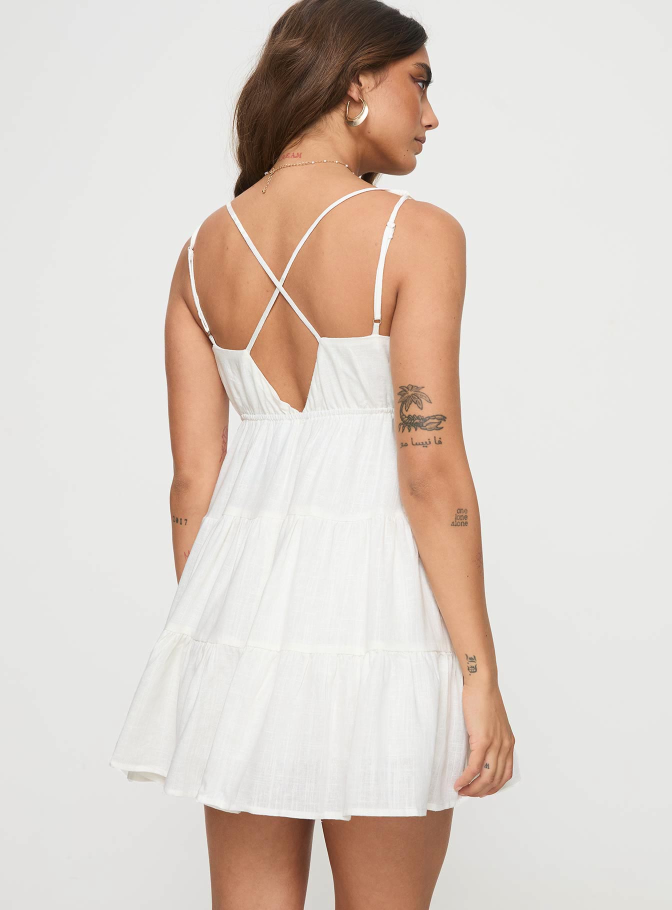 Dipsie Mini Dress White - Image 5