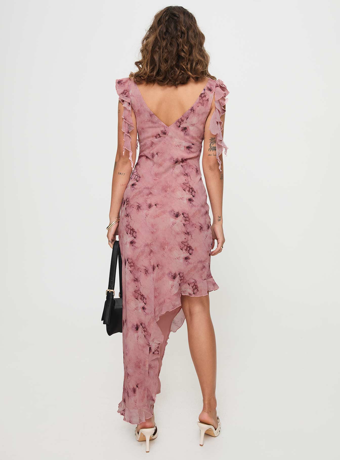 Vestige Midi Dress Pink - Image 5