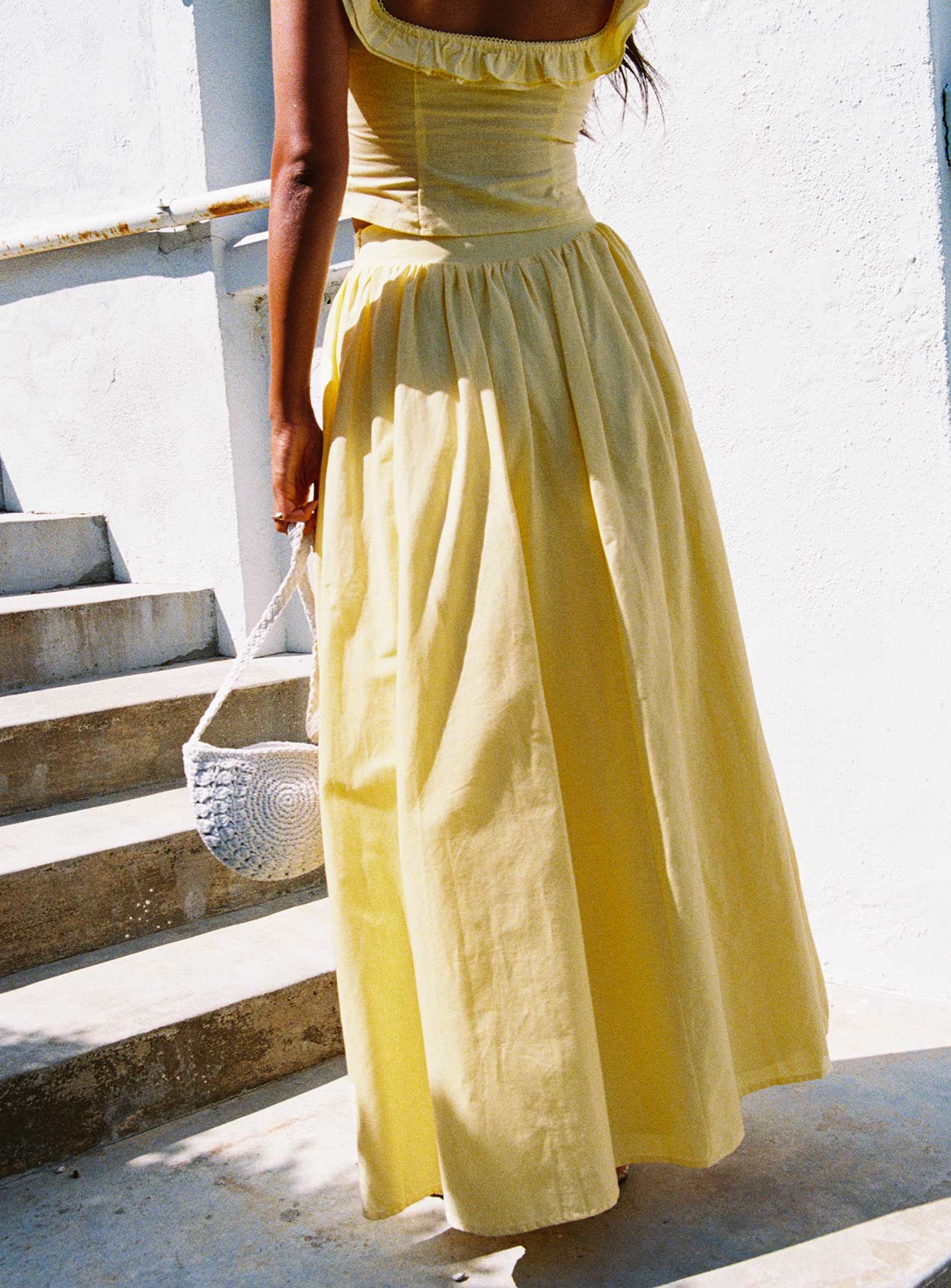 Valerio Maxi Skirt Yellow - Image 4