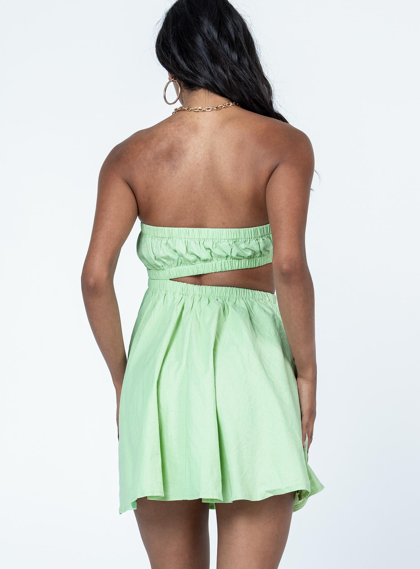 Karen Mini Dress Sage Green - Image 4