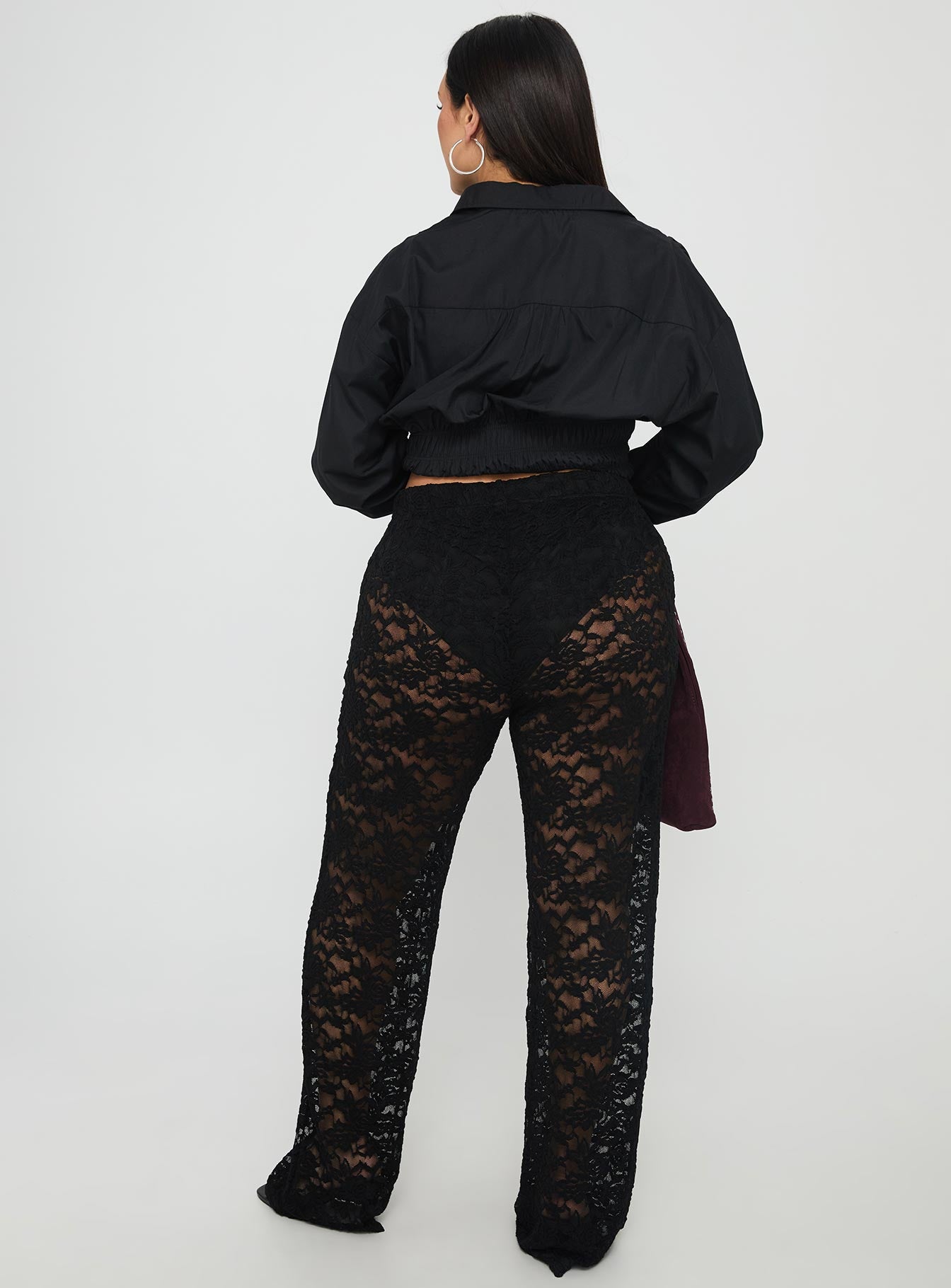 Peru Lace Pants Black Curve - Image 5