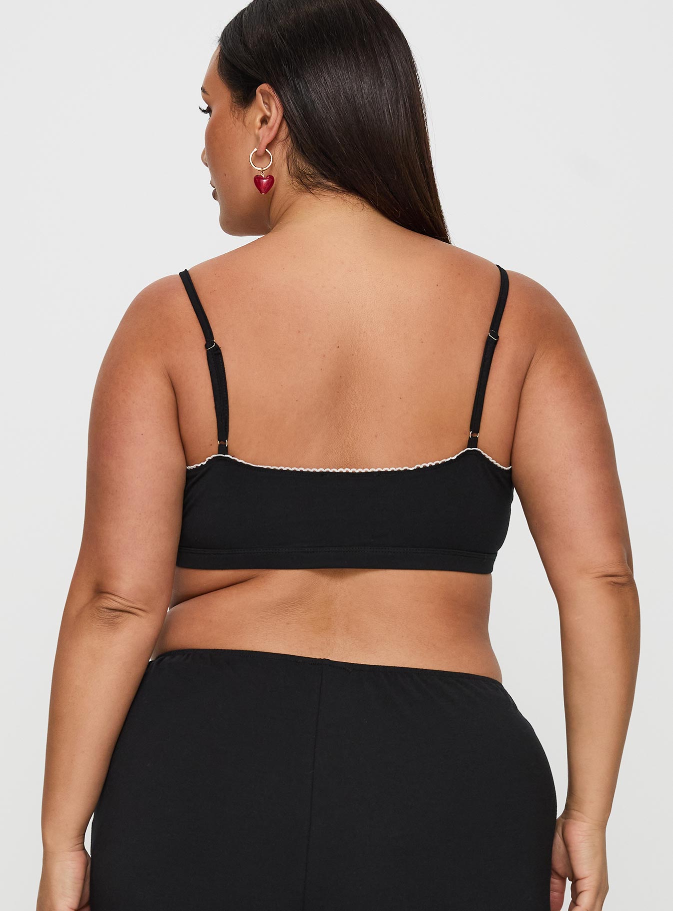 Slumber Jersey Sleep Bralette Black Curve - Image 5
