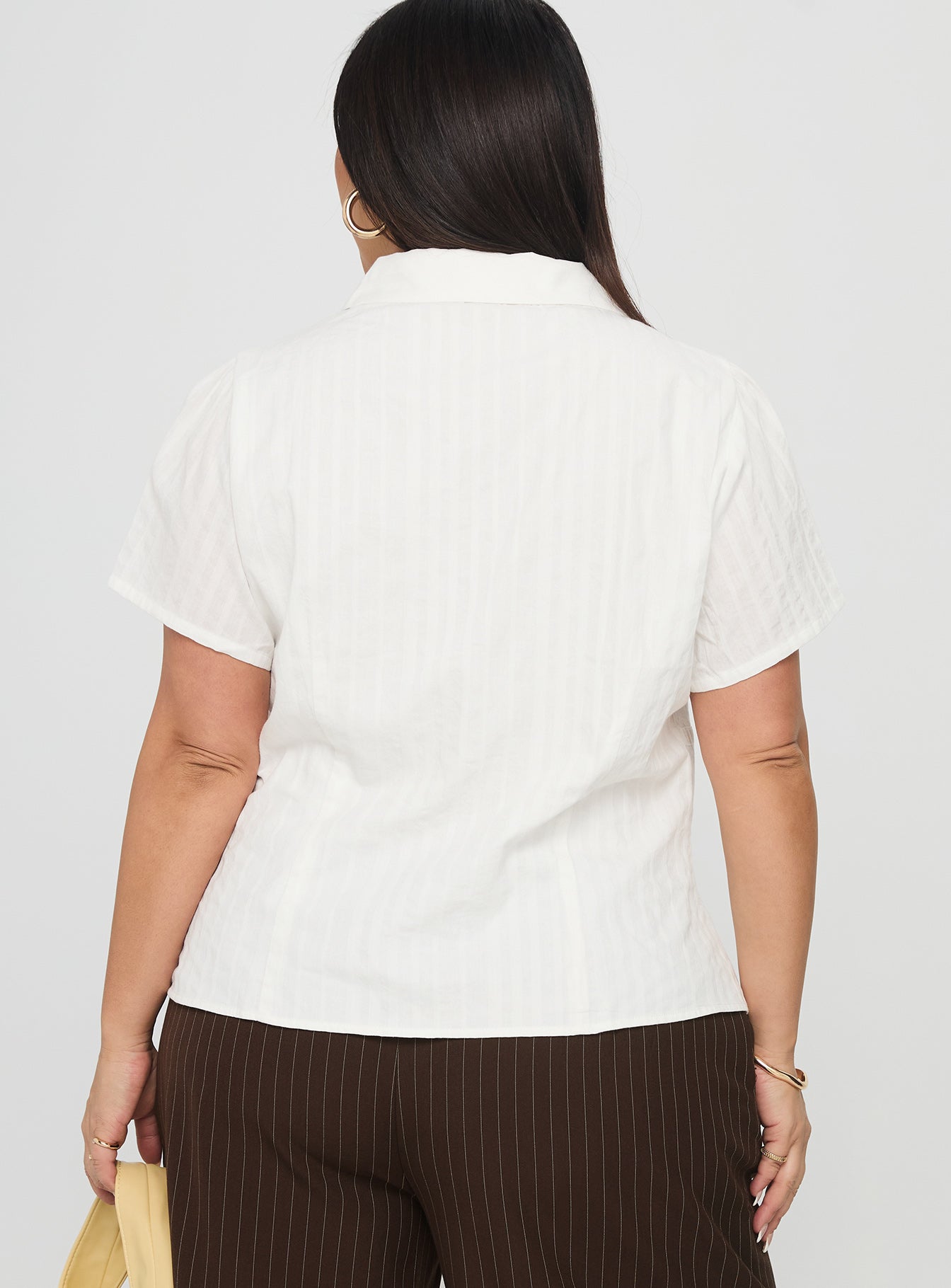 What A Show Button Up Top White Curve - Image 5