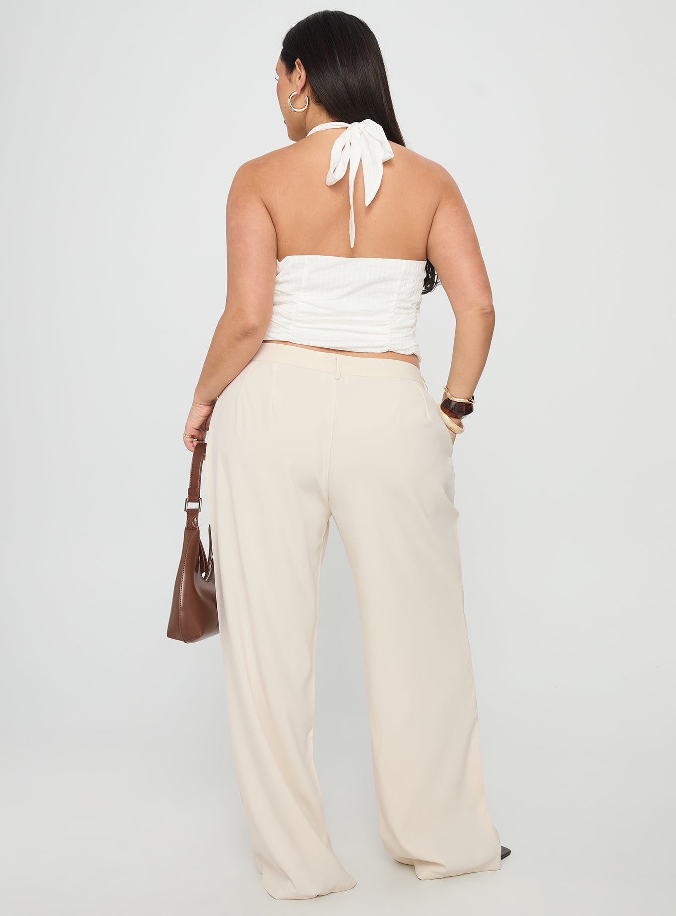 Irresistible Wide Leg Pant Cream Curve - Image 5