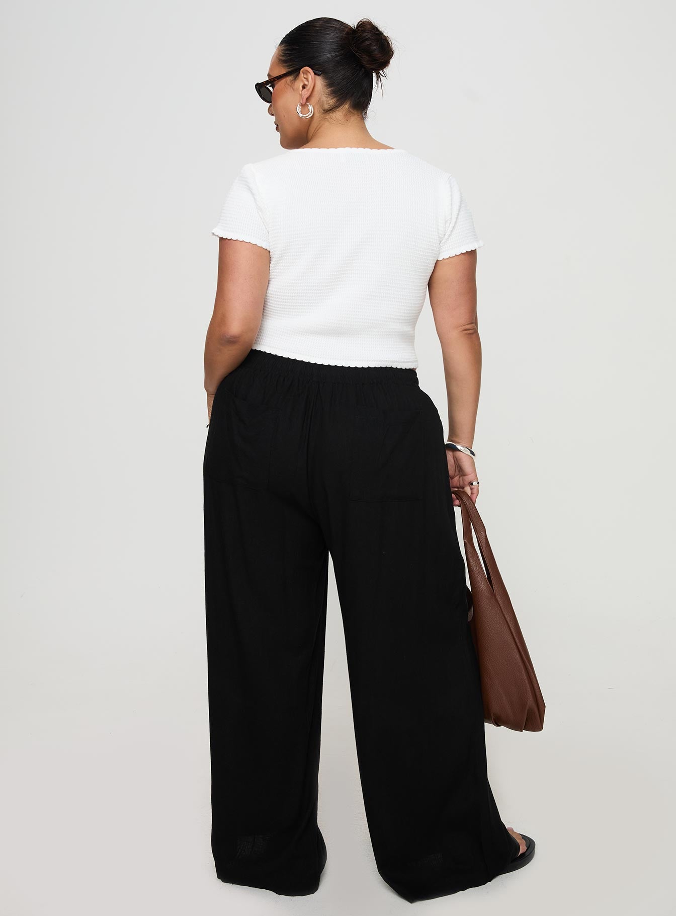 Louis Linen Blend Pants Black Curve - Image 5