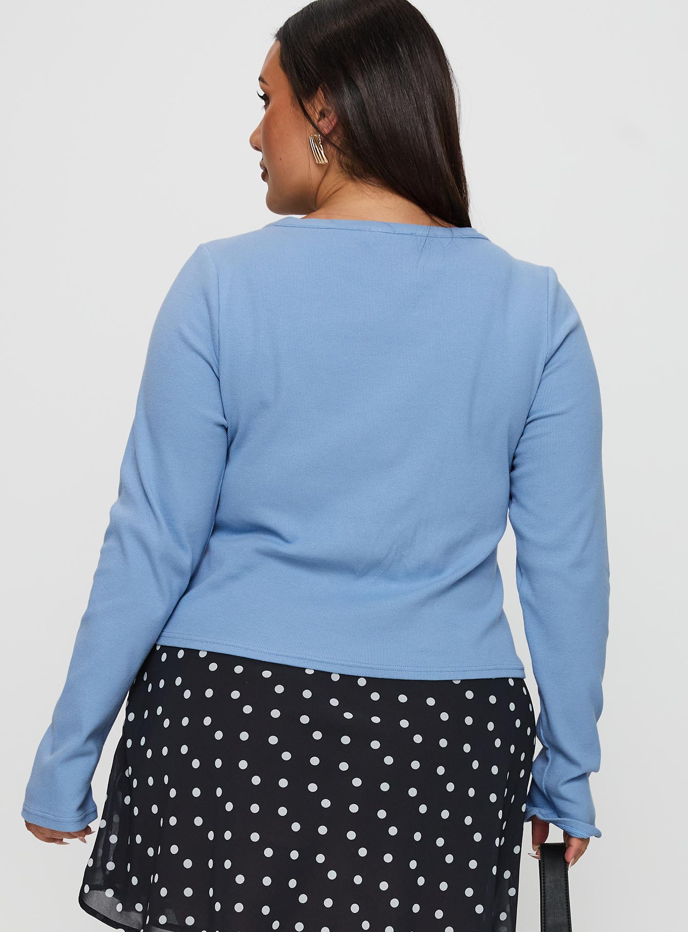 Baseline Button Up Long Sleeve Top Blue Curve - Image 5