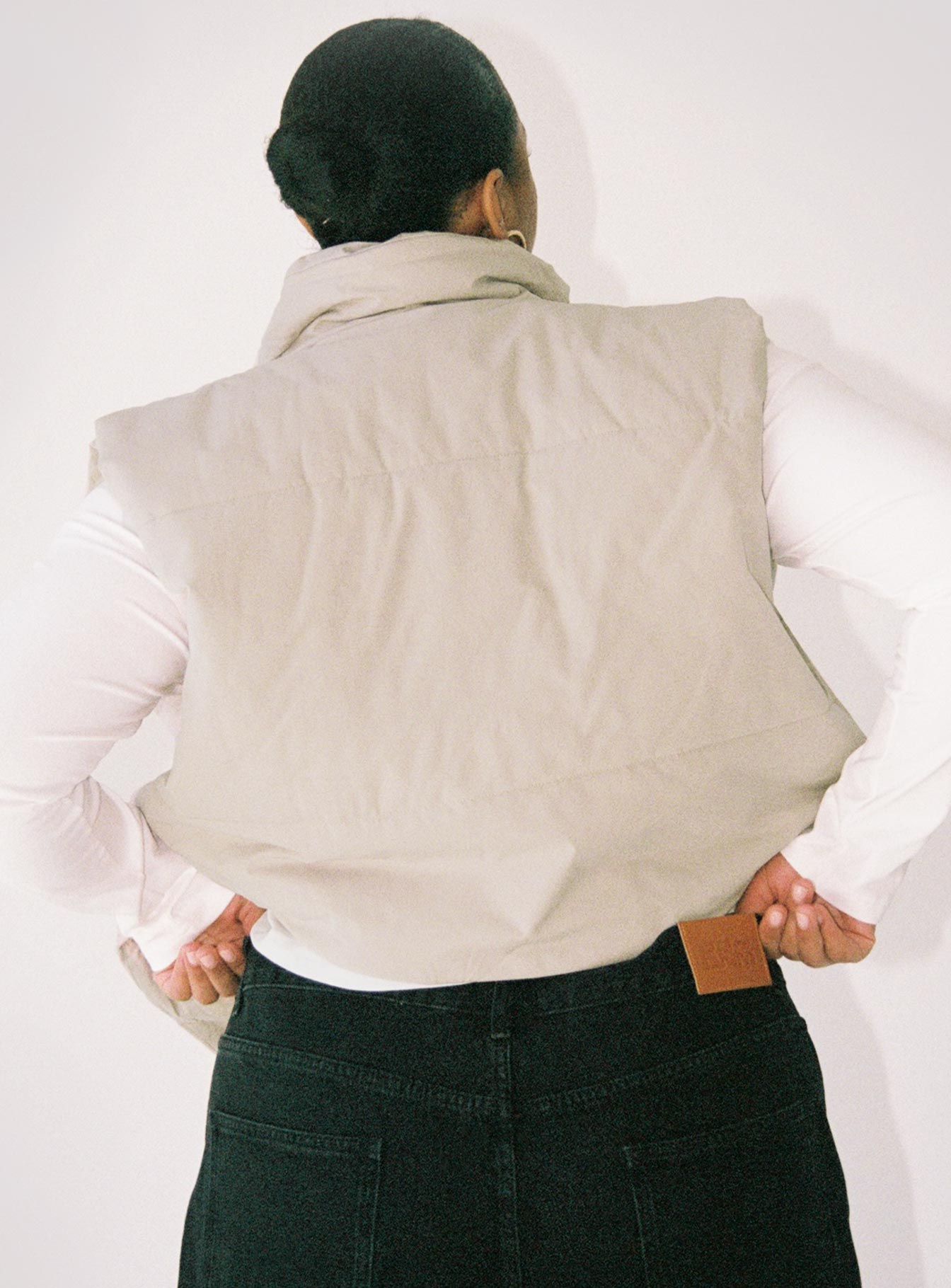 Kirby Puffer Vest Cream Curve - Image 4