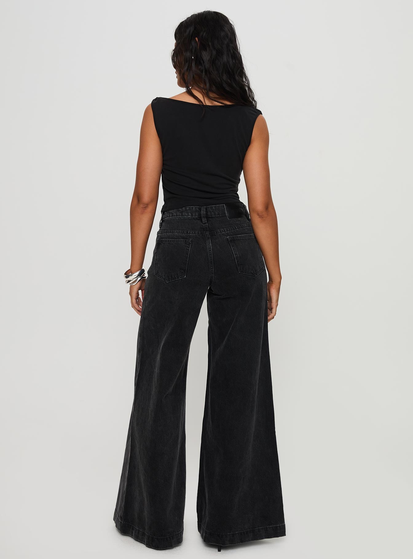 Toby Low Rise Baggy Jeans Charcoal - Image 5